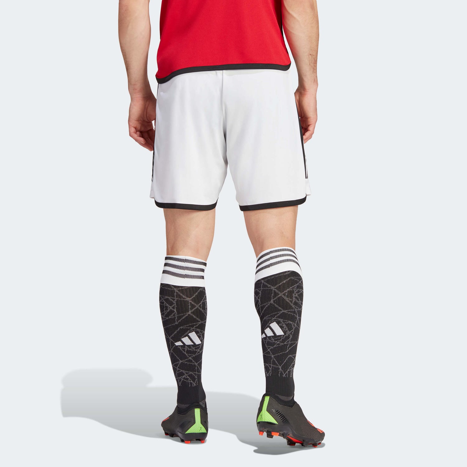 adidas 2023-24 Machester United Men's Stadium Home Shorts (Model - Back)