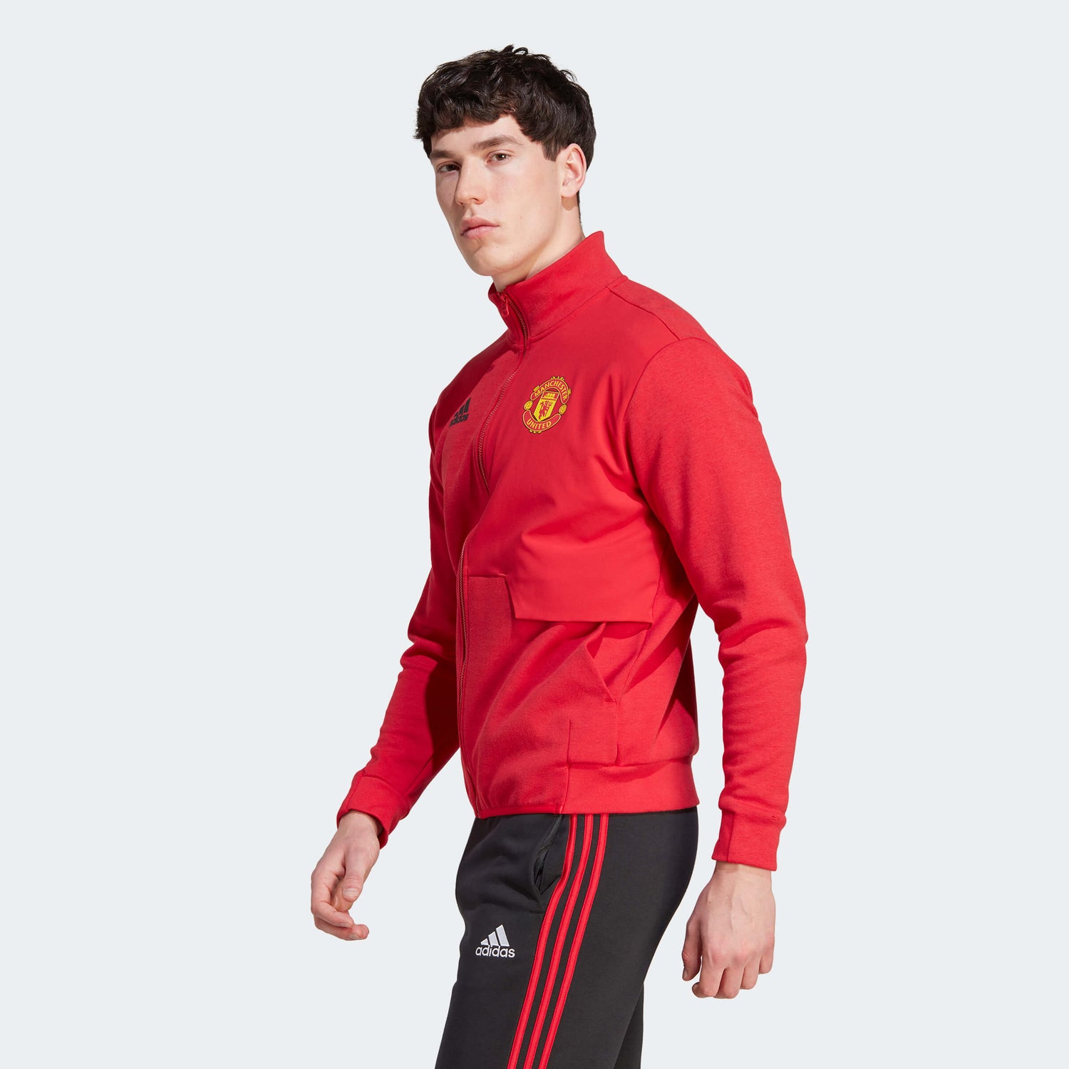 adidas 2023-24 Manchester United Men's Anthem Jacket (Model - Side)
