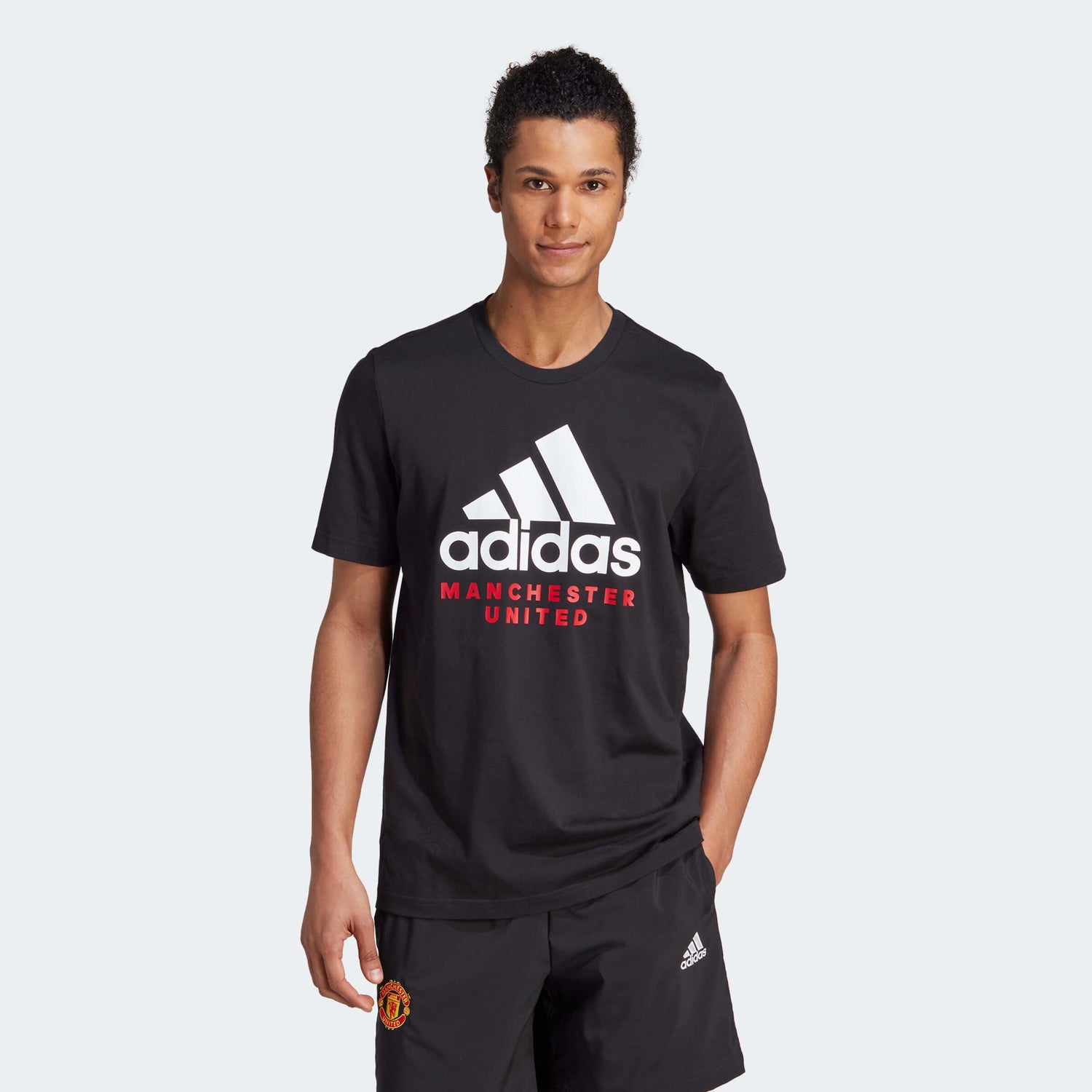 adidas 2023-24 Manchester United Men's DNA Graphic Tee (Model - Front)