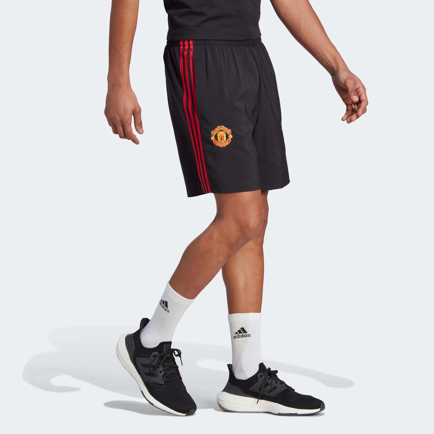 adidas 2023-24 Manchester United Men's DNA Shorts (Model - Front)