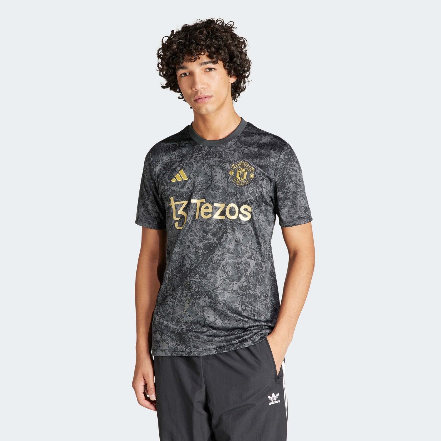 adidas 2023-24 Manchester United Men's SR Pre-Match Jersey (Model - Front)