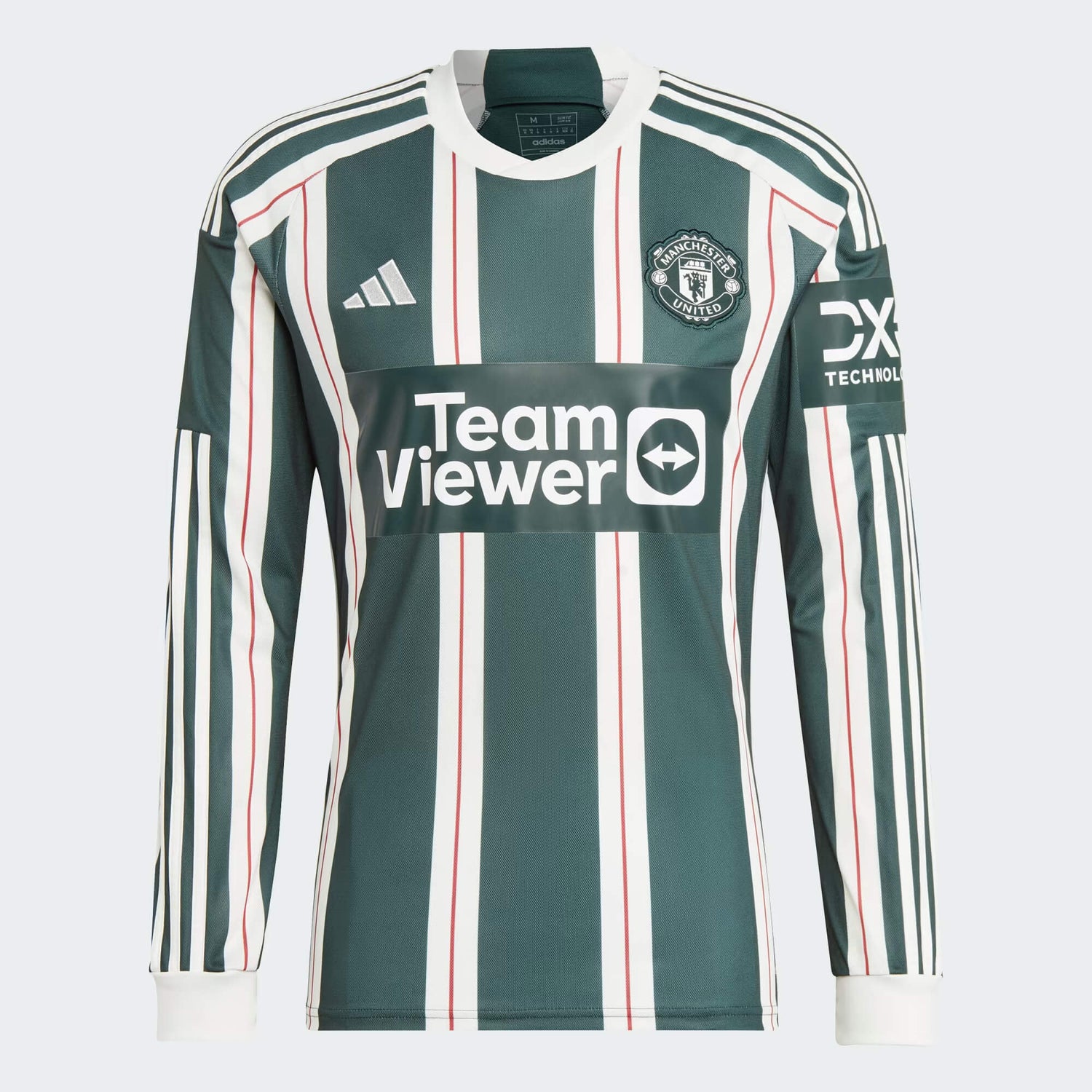 adidas 2023-24 Manchester United Men's Stadium Away Long-Sleeve Jersey (Front)