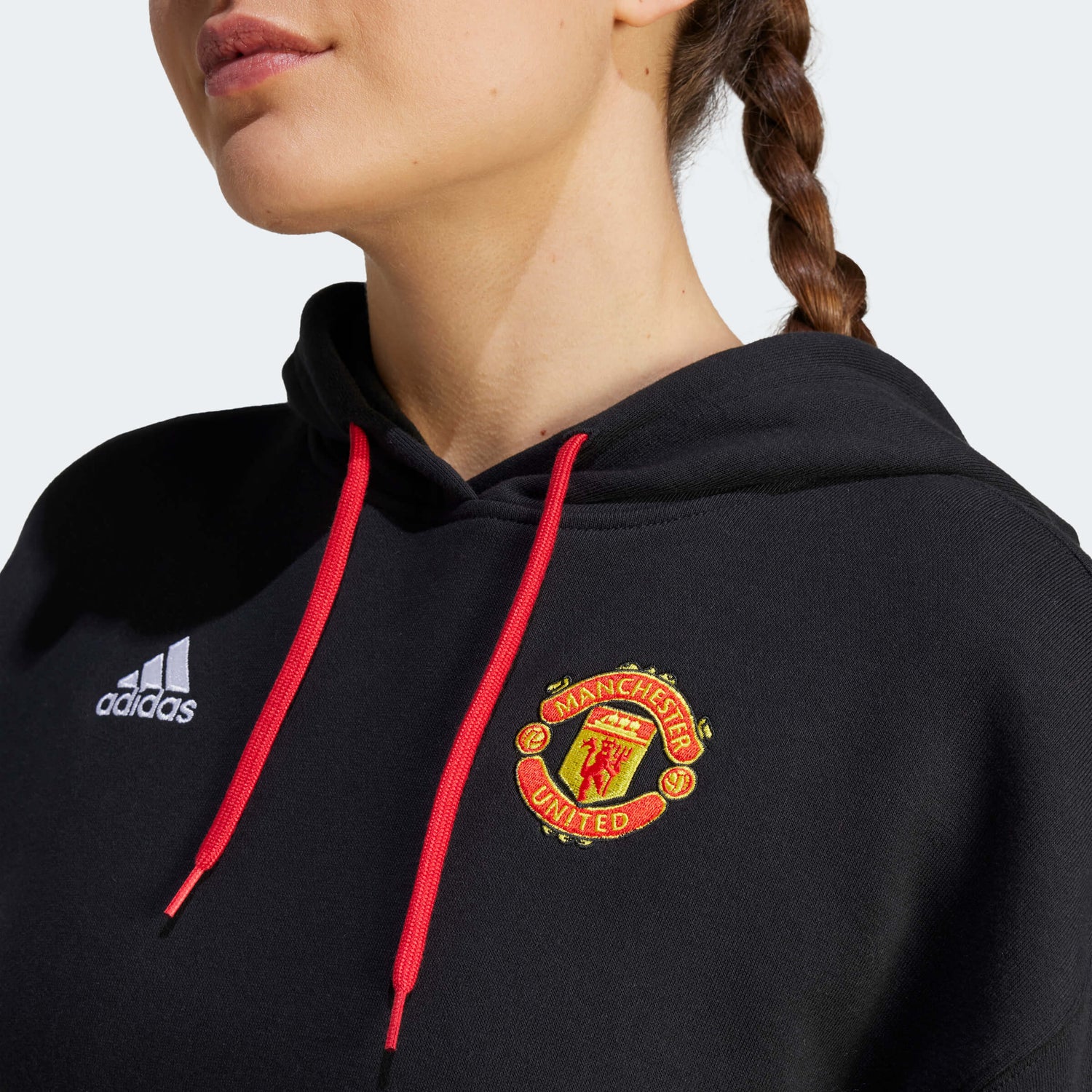 adidas 2023-24 Manchester United Women's Hoodie (Detail 1)