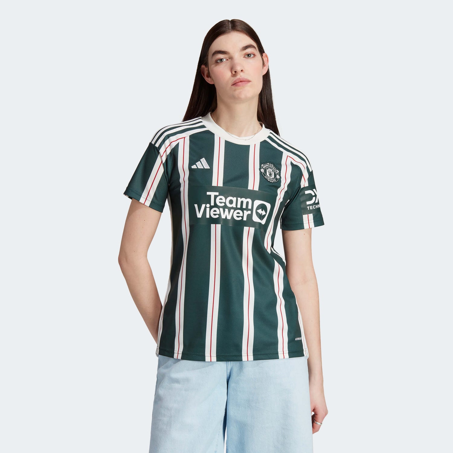 adidas 2023-24 Manchester United Women's Stadium Away Jersey (Model - Front)