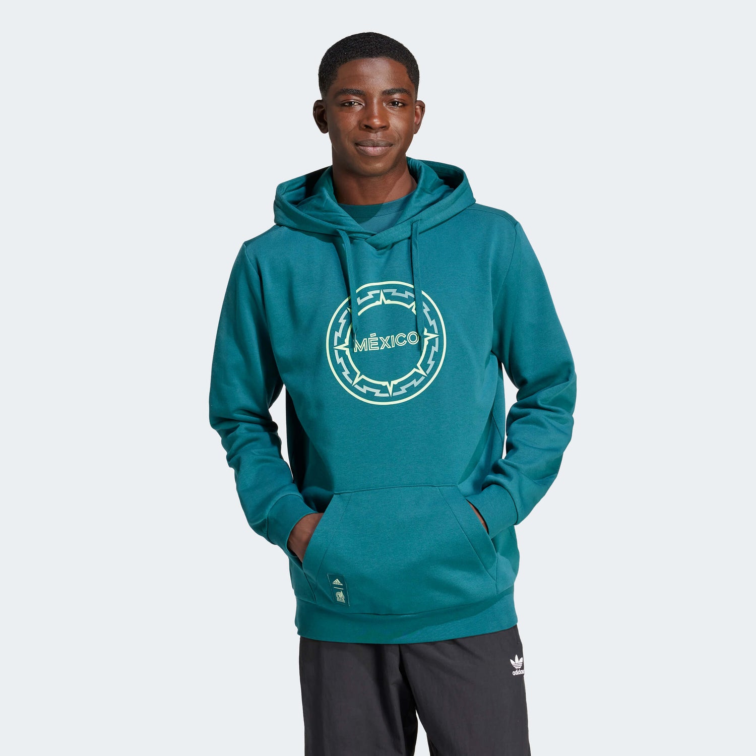 adidas 2023-24 Mexico Men's FMF DNA Hoodie (Model - Front)