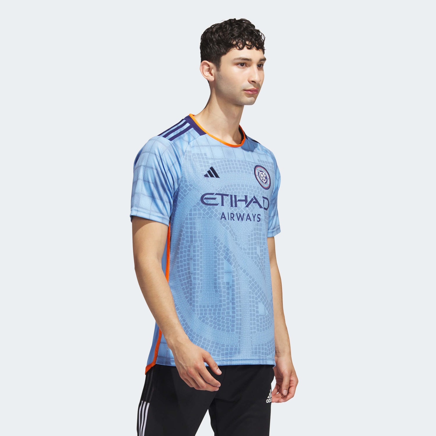 adidas 2023-24 New York City FC Men's Home Jersey (Model - Side)