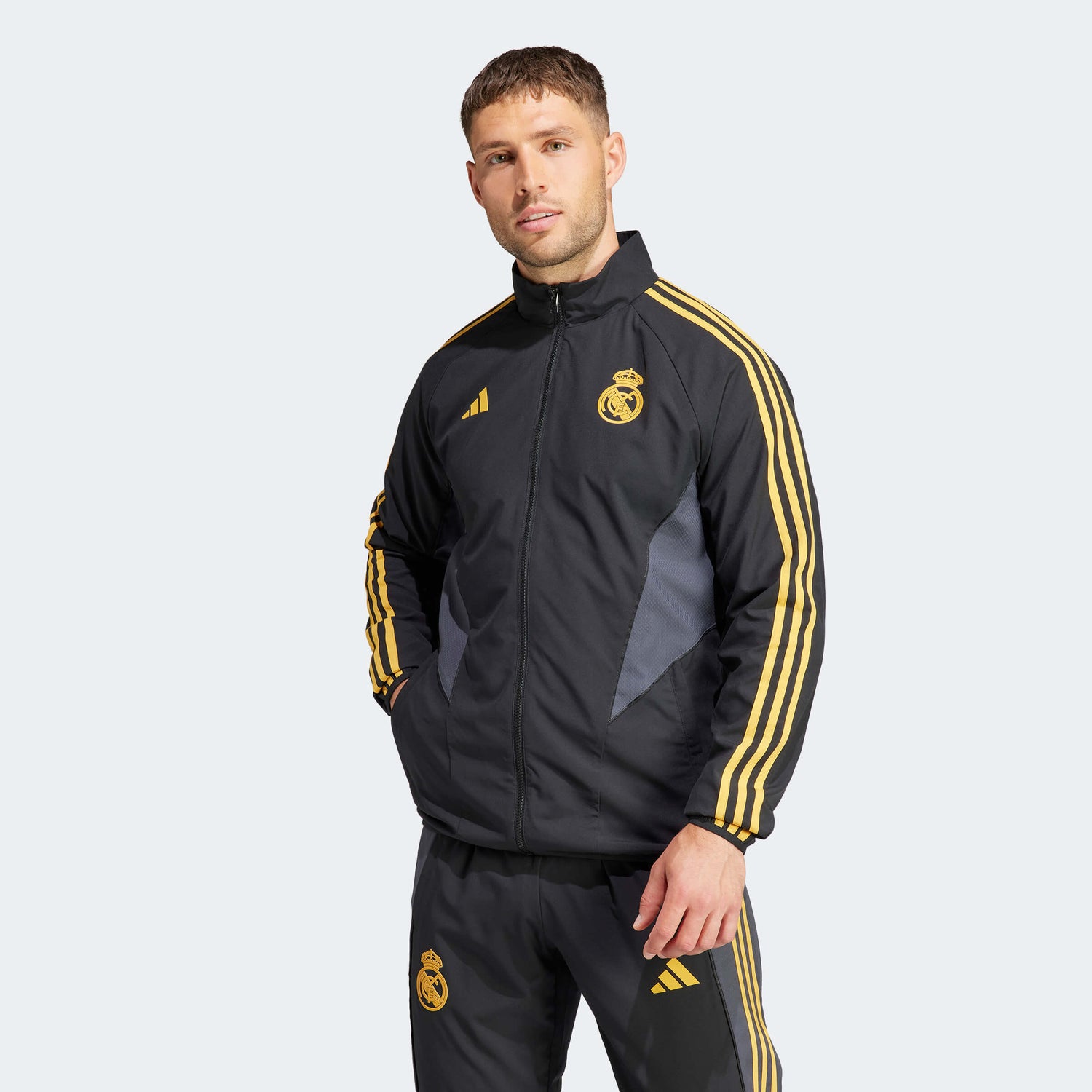 adidas 2023-24 Real Madrid Men's EU Anthem Jacket (Model - Front)
