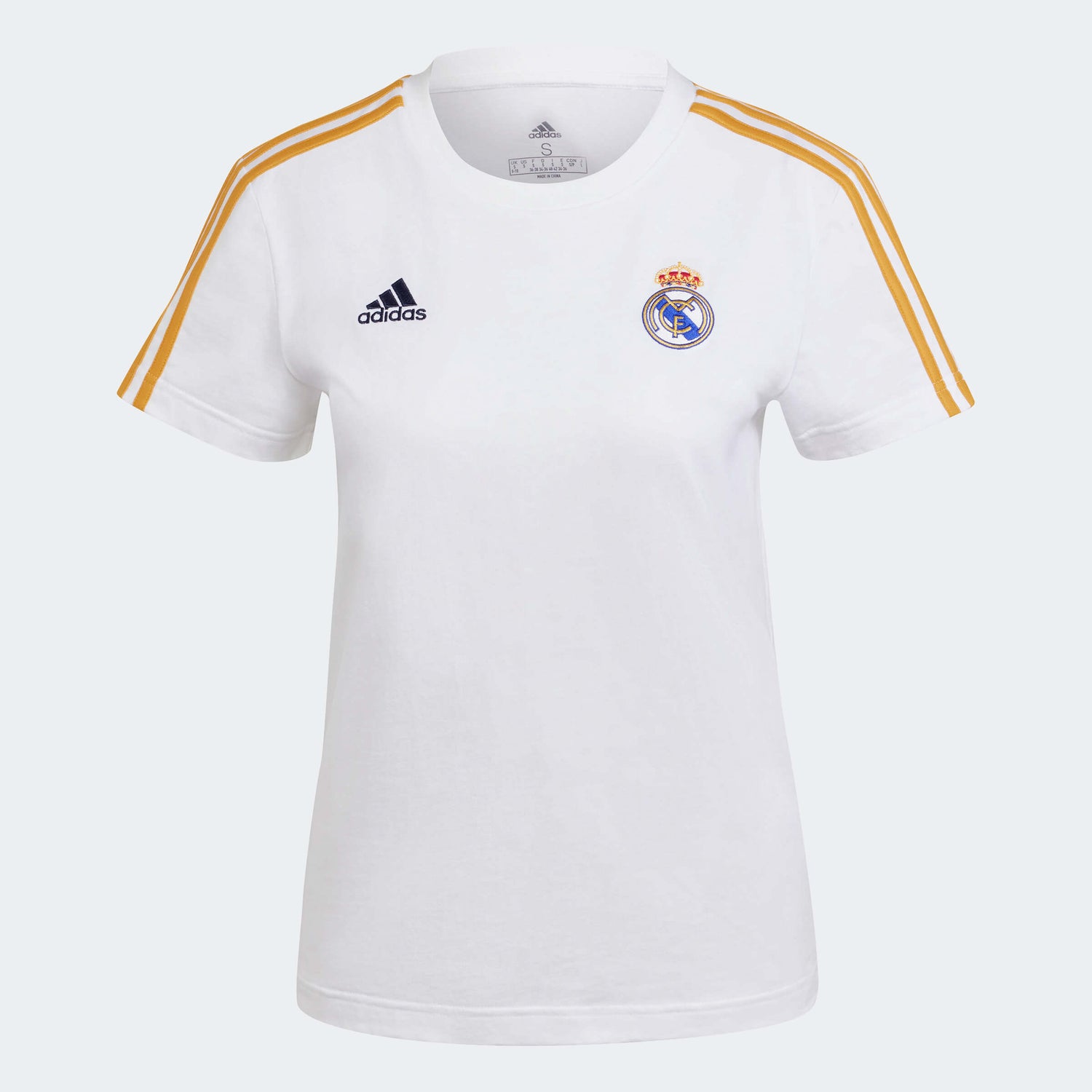 adidas 2023-24 Real Madrid Women's 3 Stripe Tee (Front)