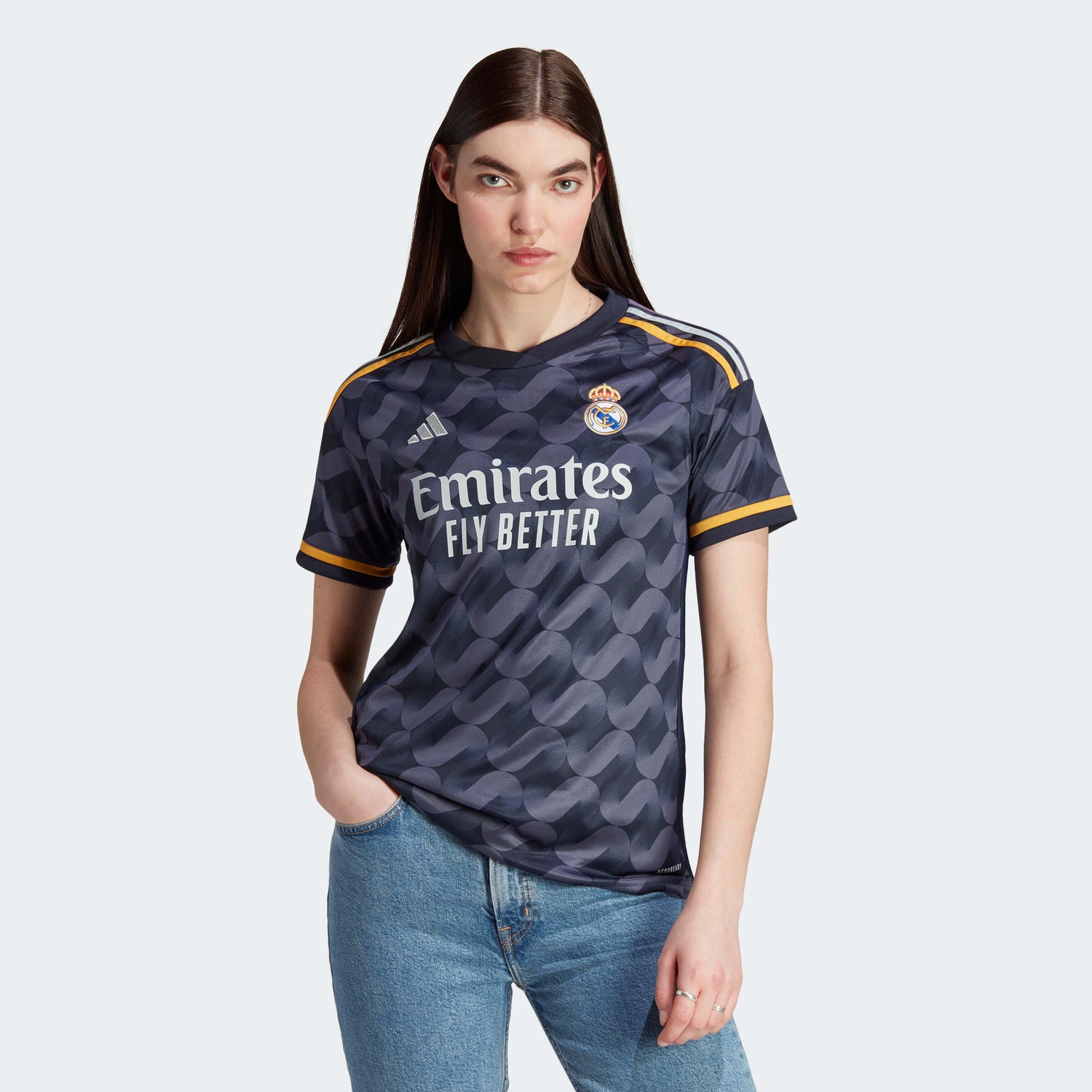 adidas 2023-24 Real Madrid Women's Away Jersey (Model - Front)