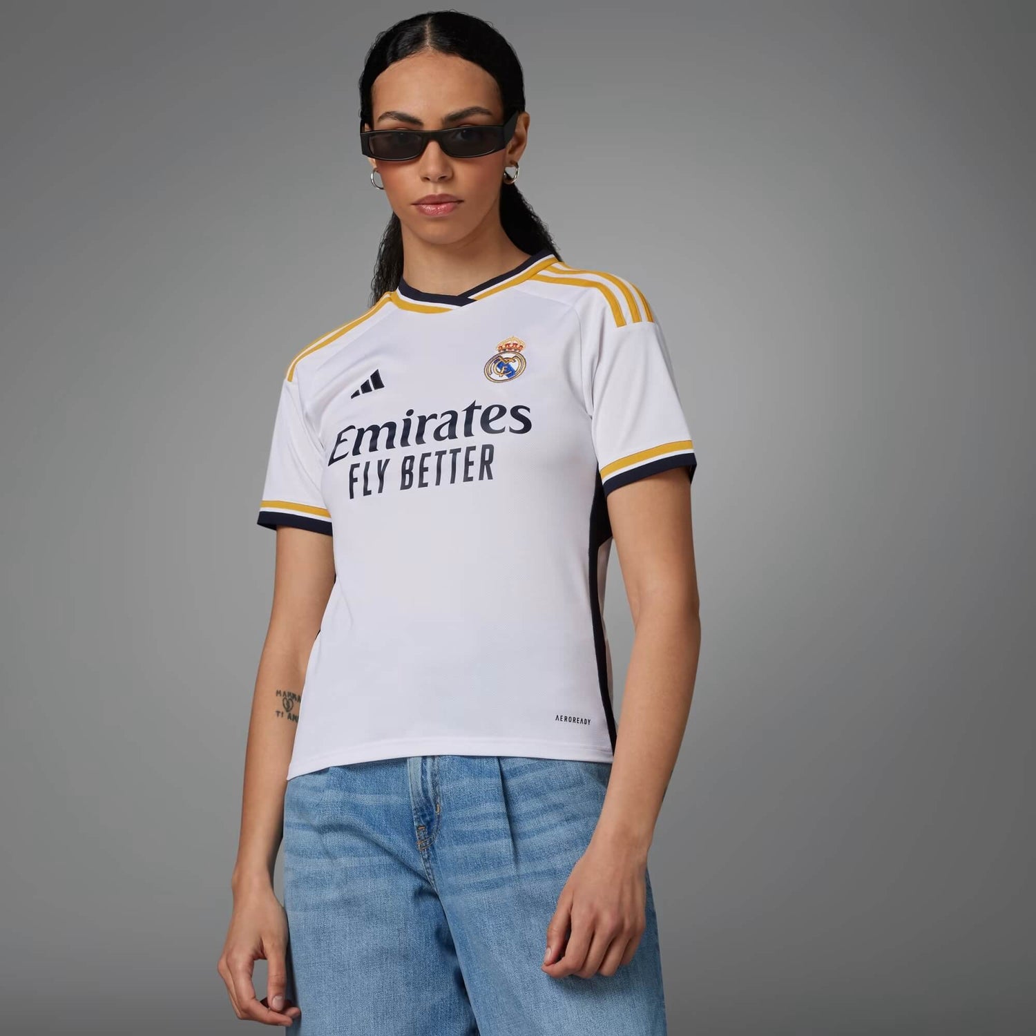 adidas 2023-24 Real Madrid Women's Stadium Home Jersey (Model - Front)
