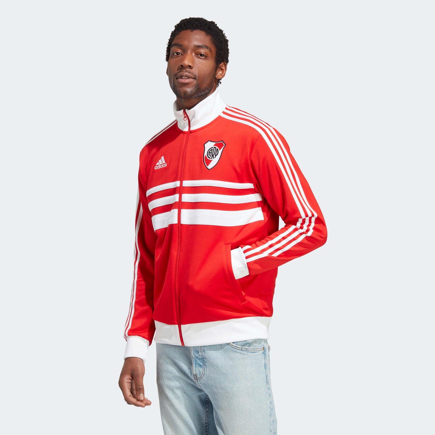 adidas 2023-24 River Plate Men's DNA Track Top (Model - Front)
