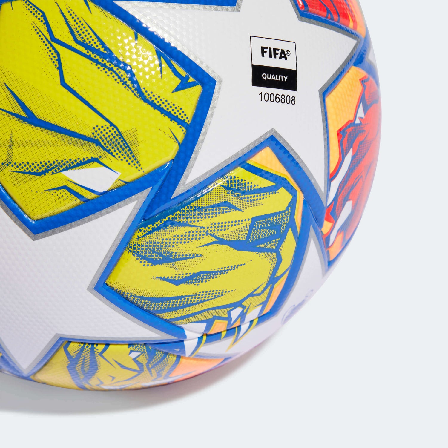 adidas 2023-24 UCL League Knockout Ball White / Glow Blue / Flash Orange (Detail 2)