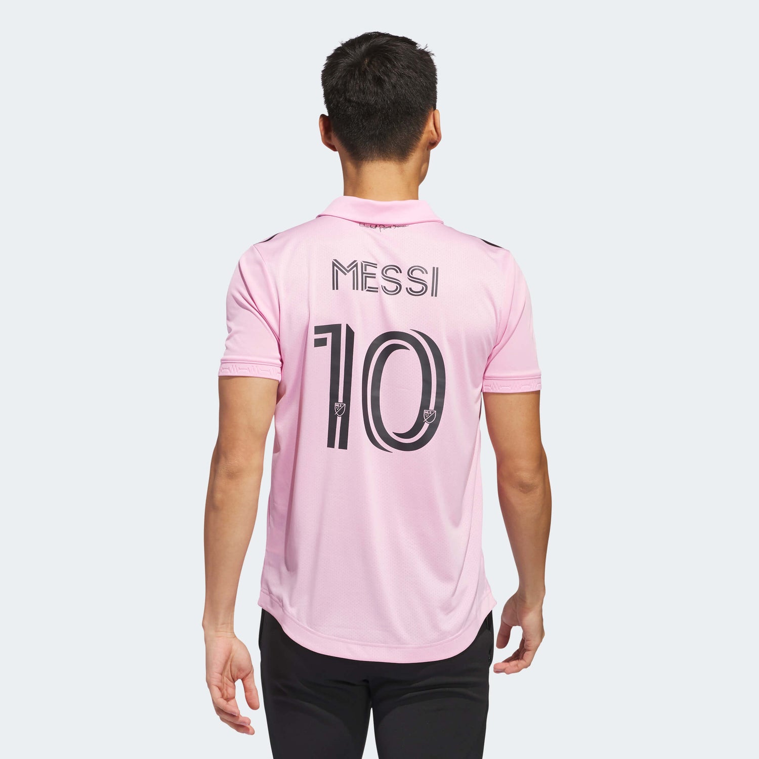 adidas 2023 Inter Miami Men's Authentic Home Messi #10 Jersey (Model - Back)
