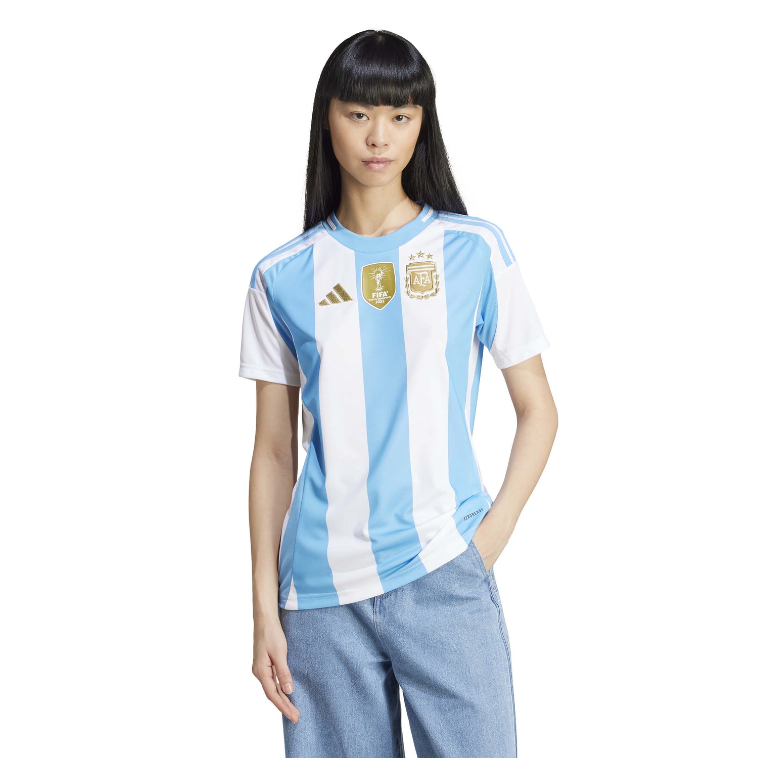 adidas 2024-25 Argentina Women's Stadium Home Jersey (Model - Front)