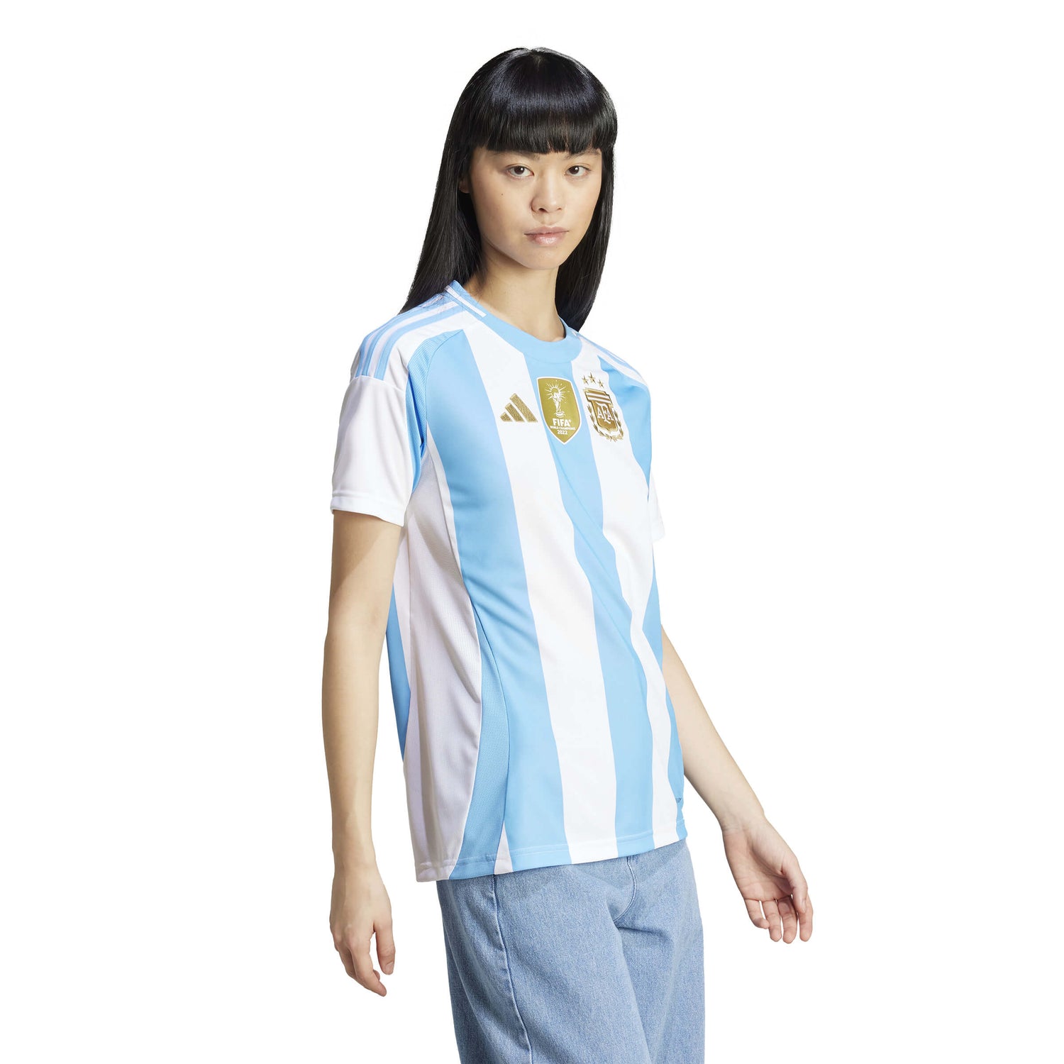 adidas 2024-25 Argentina Women's Stadium Home Jersey (Model - Side)