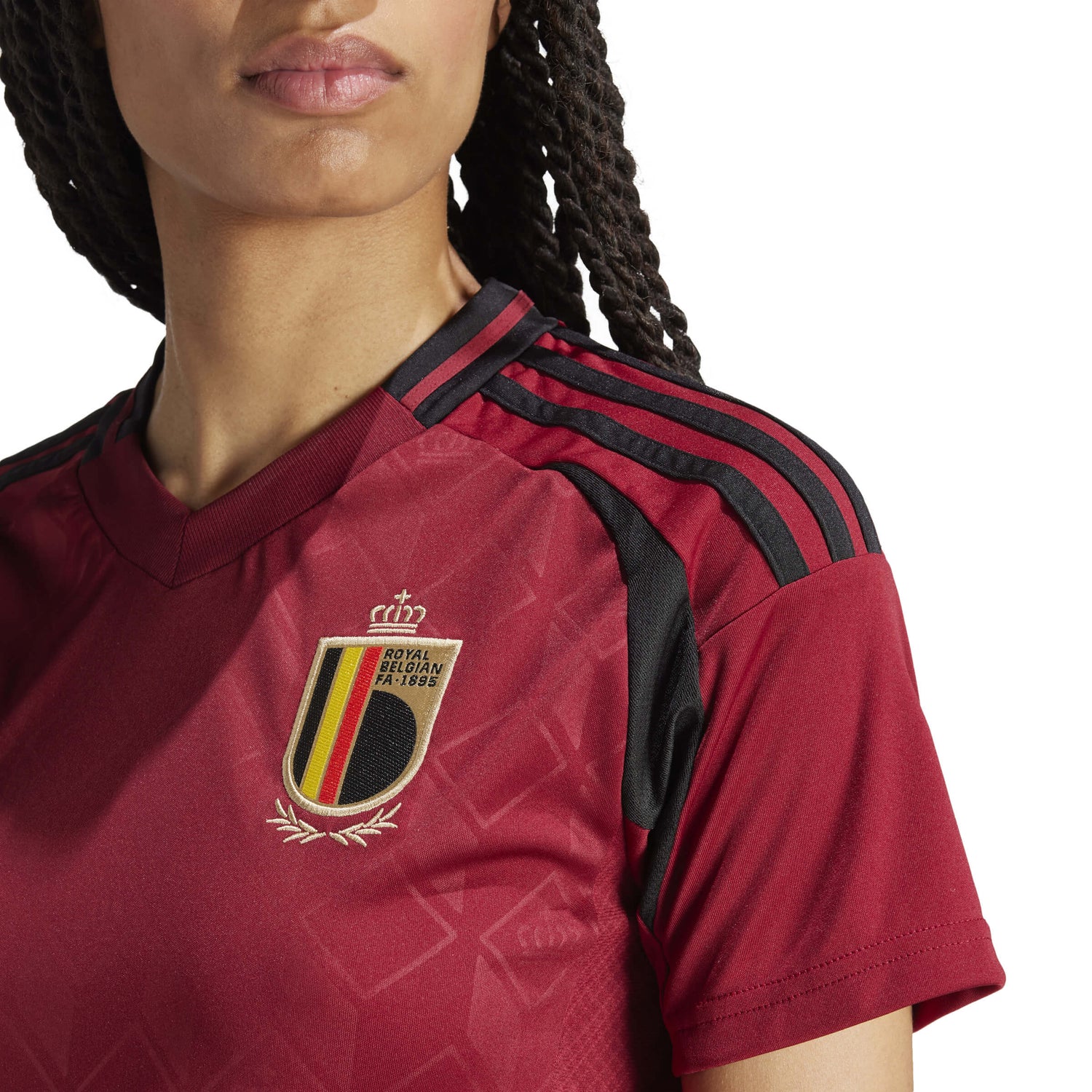 adidas 2024-25 Belgium Women's Stadium Home Jersey (Detail 1)