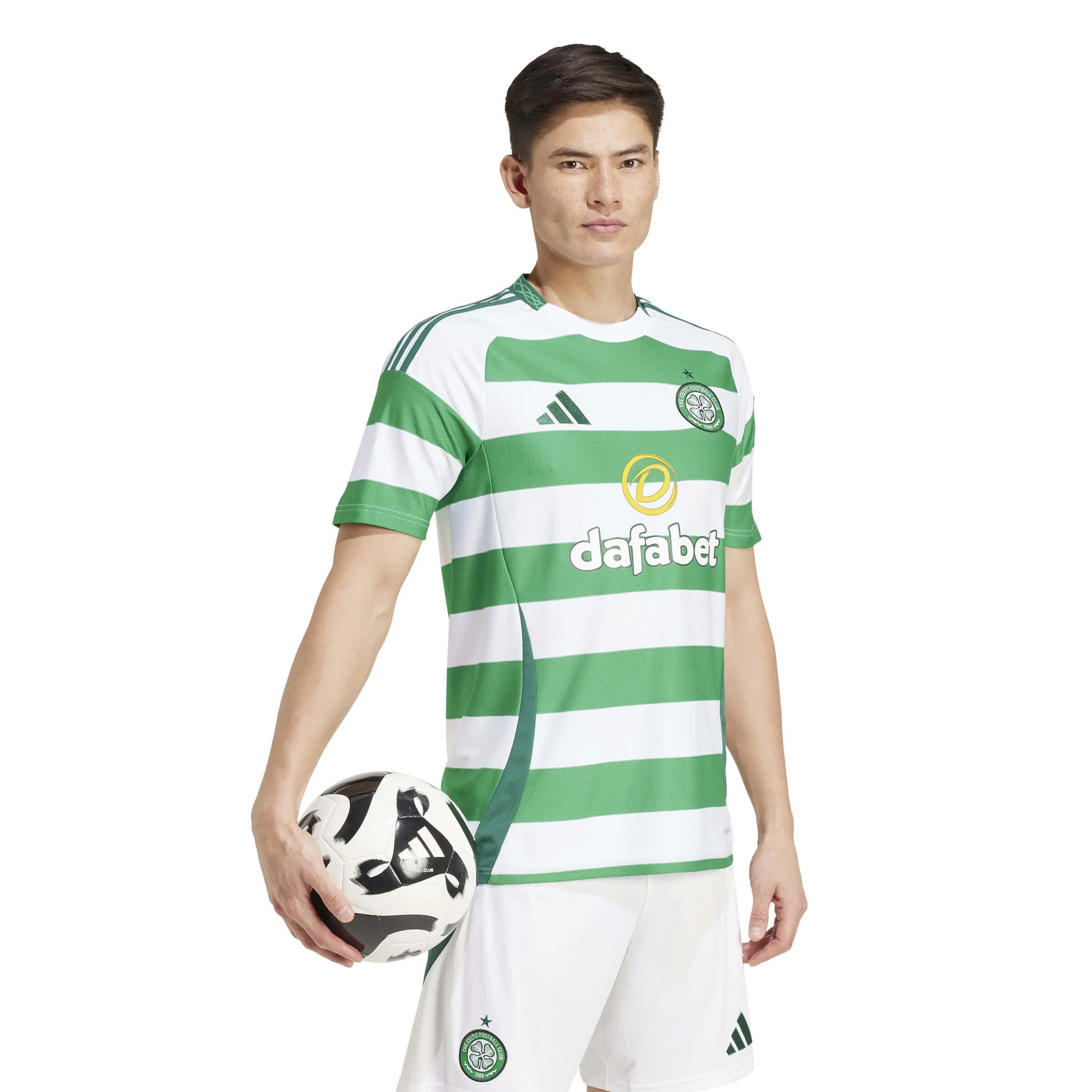 adidas 2024-25 Celtic Men's Stadium Home Jersey (Model - Side)