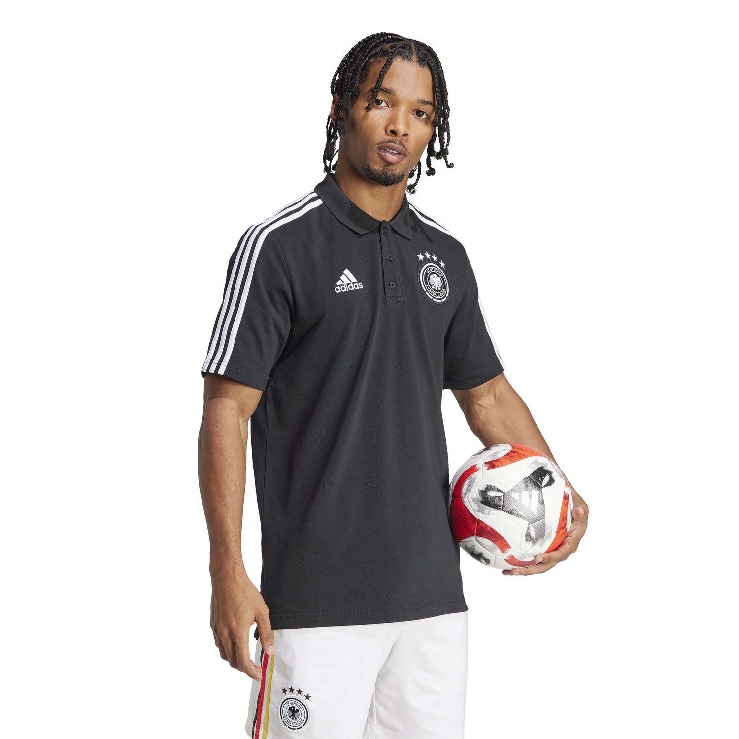 adidas 2024-25 Germany Men's DNA Polo Shirt (Model - Side)