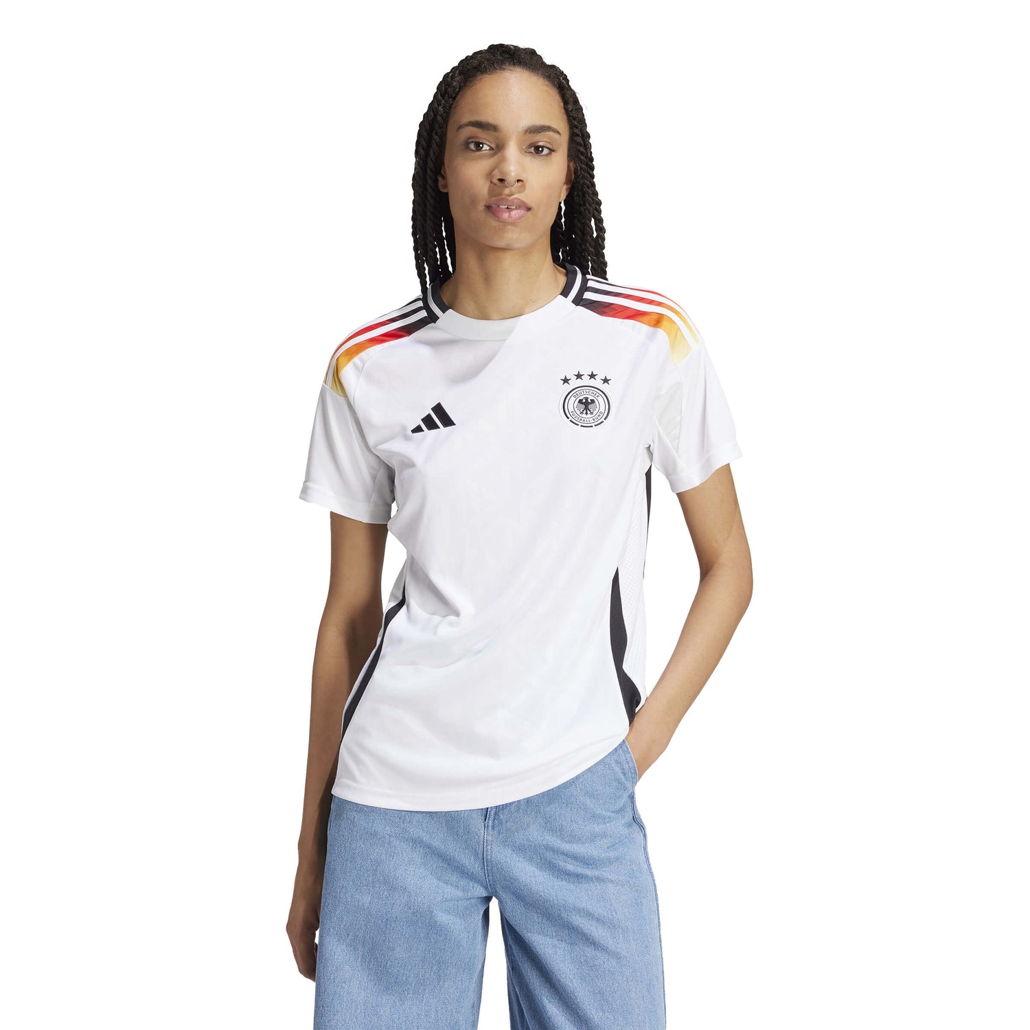 adidas 2024-25 Germany Women's Stadium Home Jersey (Model - Front)