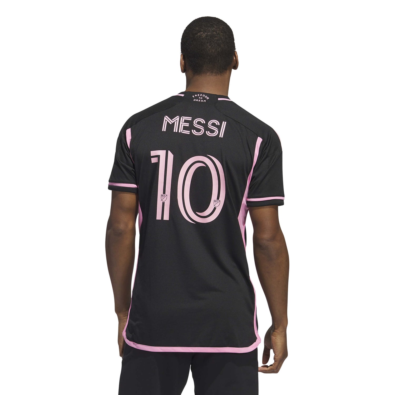 adidas 2024-25 Inter Miami Men's Authentic Away Messi #10 Jersey (Model - Back)