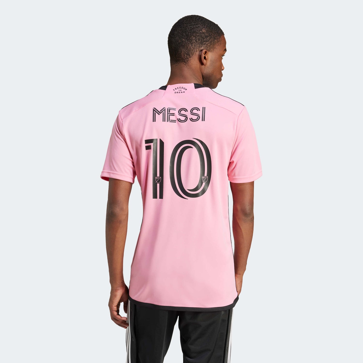 adidas 2024-25 Inter Miami Men's Messi #10 Stadium Home Jersey (Model - Back)
