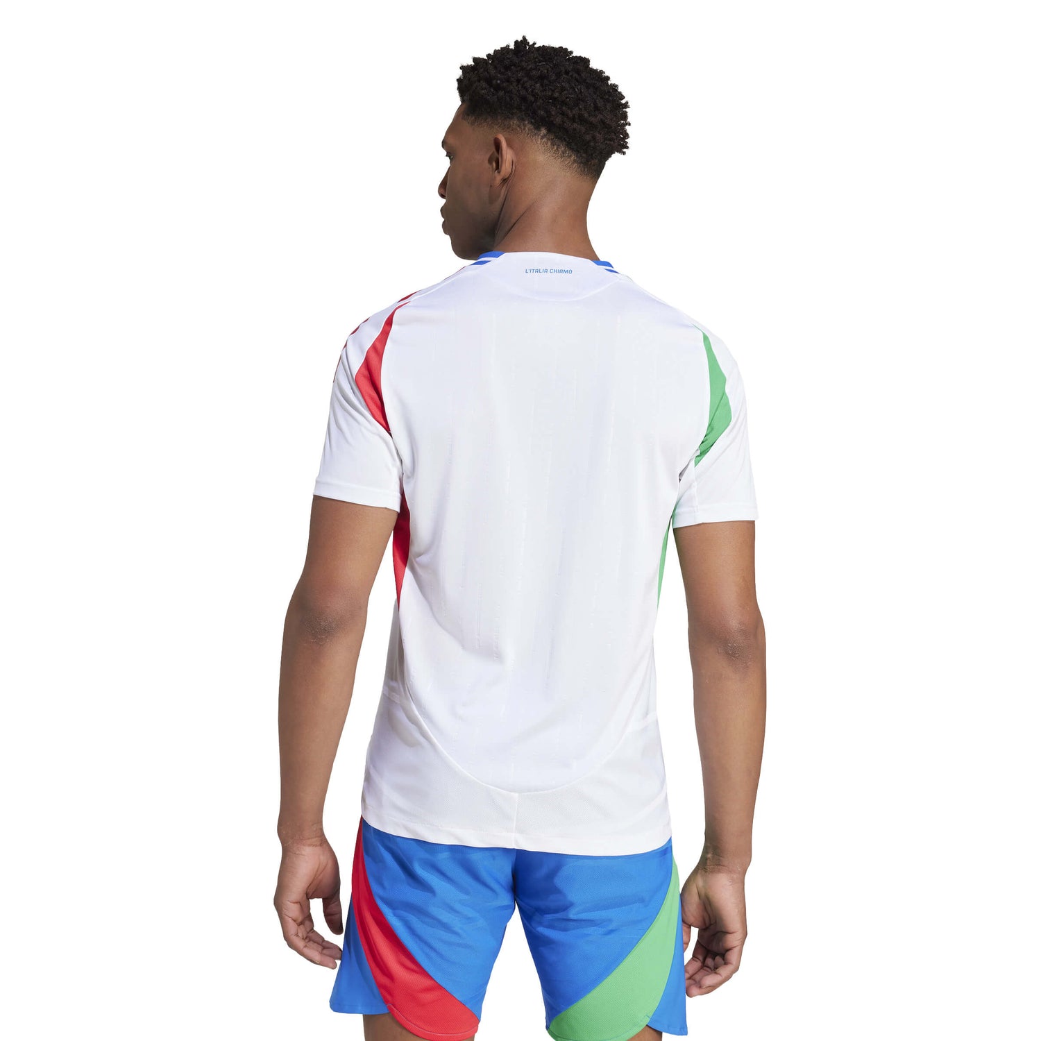 adidas 2024-25 Italy Men's Authentic Away Jersey (Model - Back)