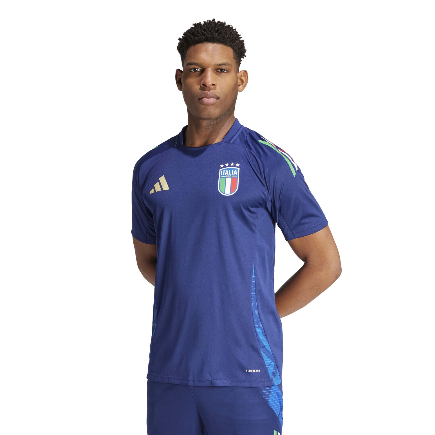 adidas 2024-25 Italy Men's Tiro 24 Competition Training Jersey (Model - Front)