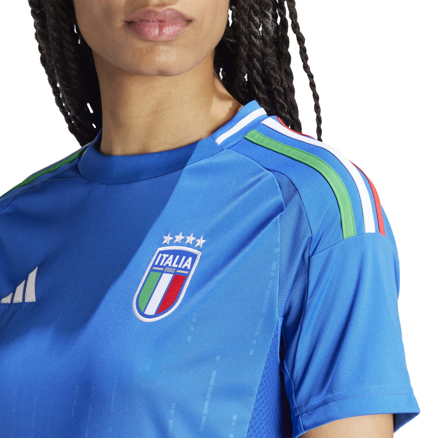 adidas 2024-25 Italy Women's Stadium Home Jersey (Detail 1)