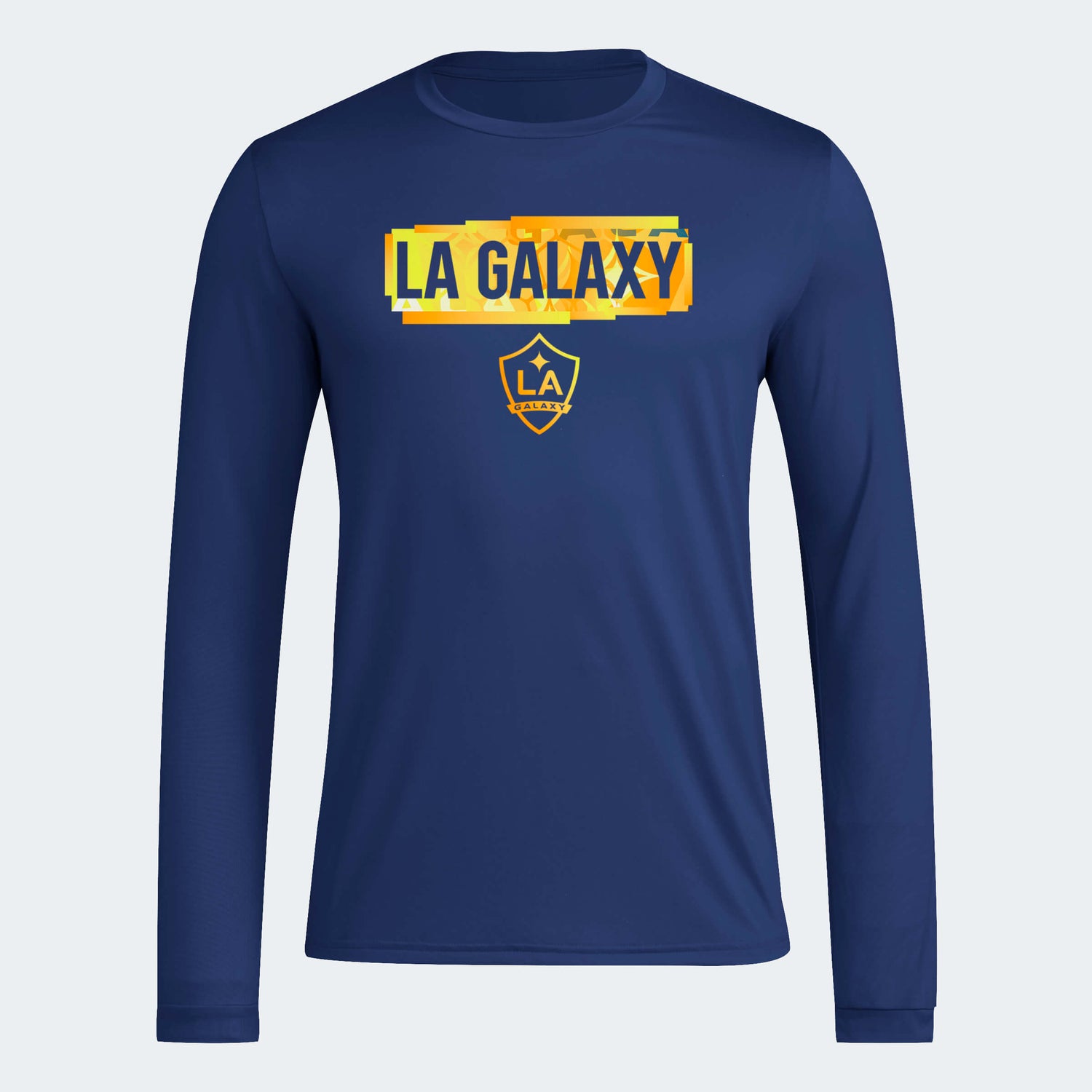 adidas 2024-25 LA Galaxy Men's Long-Sleeve Pre-Game Tee (Front)