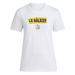 adidas 2024-25 LA Galaxy Women's Short-Sleeve Pre-Game Tee (Front)