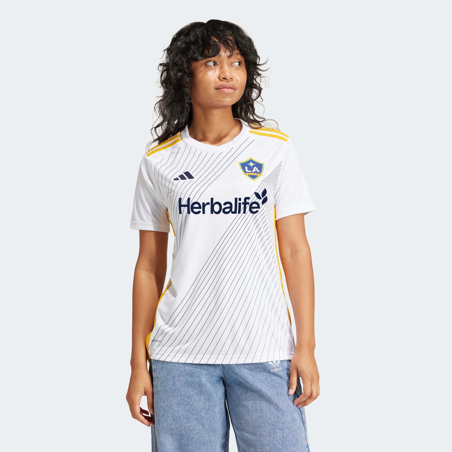 adidas 2024-25 LA Galaxy Women's Stadium Home Jersey (Model - Front)