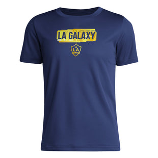 adidas 2024-25 LA Galaxy Youth Short-Sleeve Pre-Game Tee (Front)