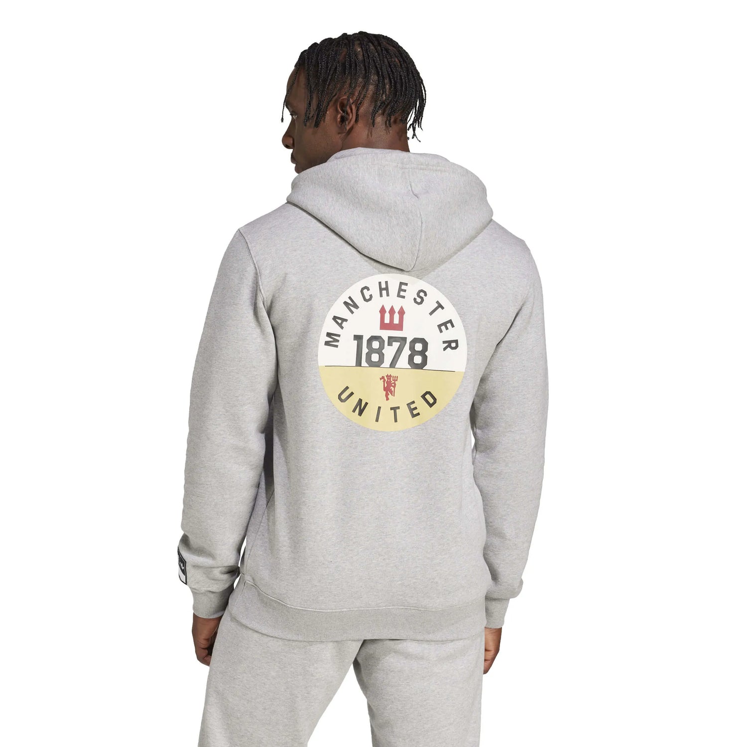 adidas 2024-25 Manchester United Men's VRCT Hoodie (Model - Back)
