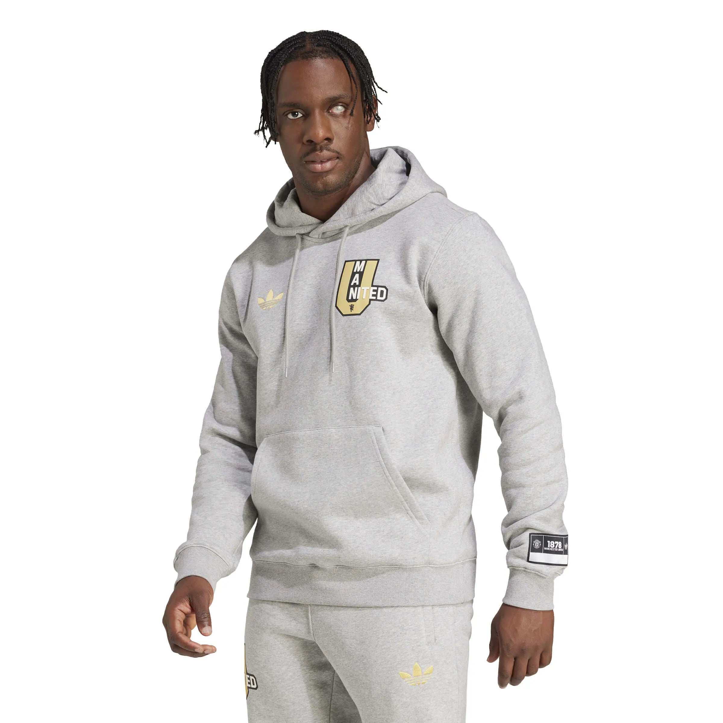 adidas 2024-25 Manchester United Men's VRCT Hoodie (Model - Front)