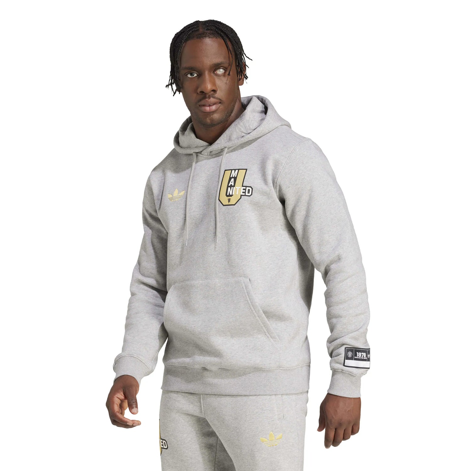 adidas 2024-25 Manchester United Men's VRCT Hoodie (Model - Front)