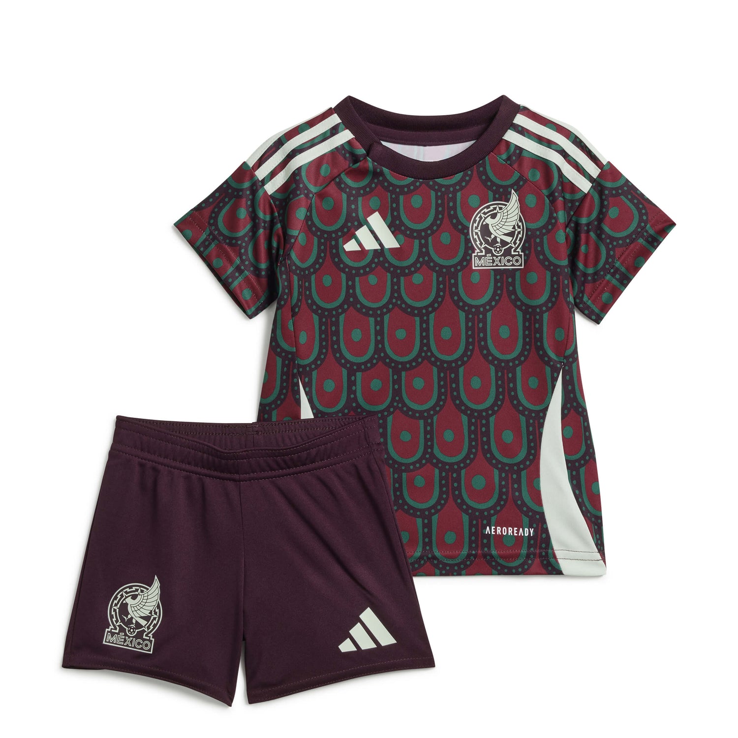 adidas 2024-25 Mexico Baby Kit Stadium Home Jersey (Set - Front)