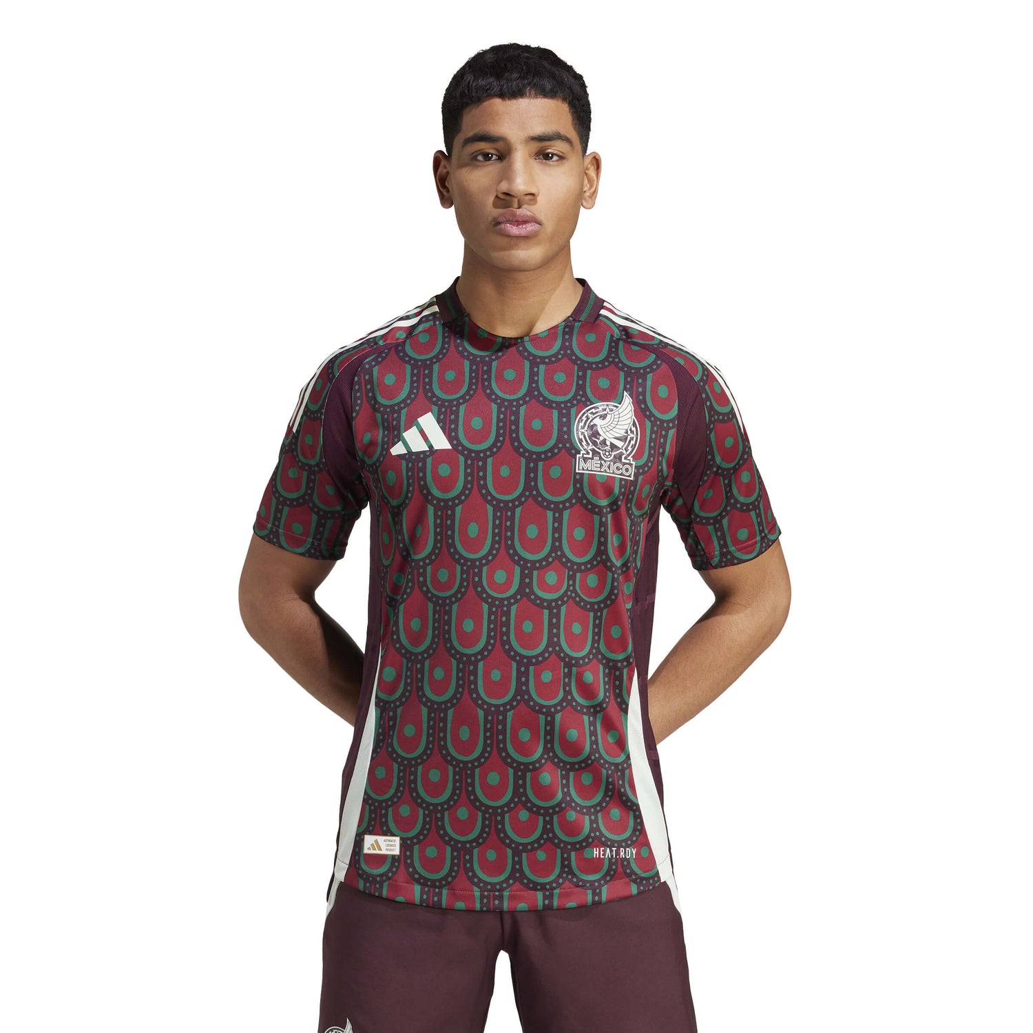 adidas 2024-25 Mexico Men's Authentic Home Jersey (Model - Front)