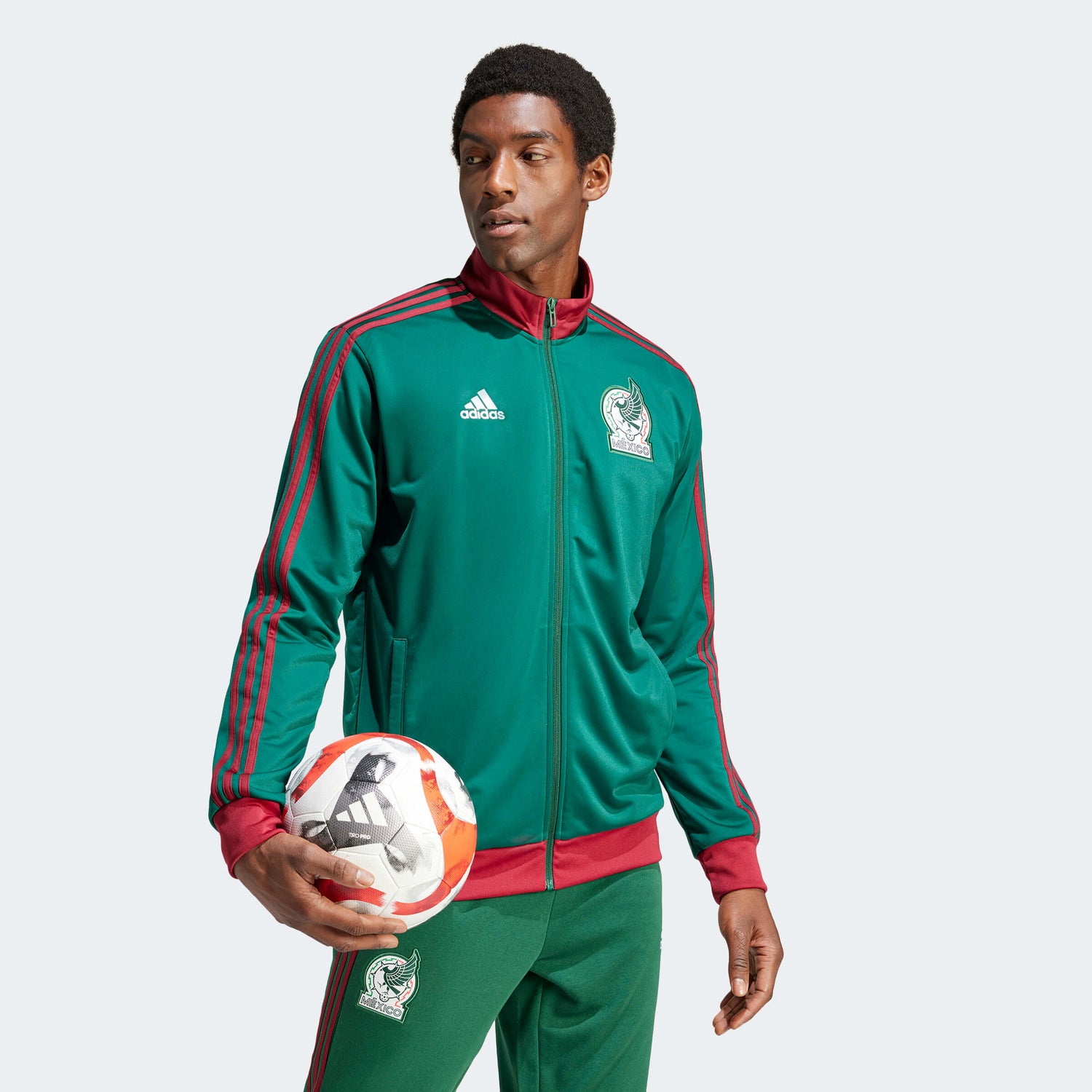 adidas 2024-25 Mexico Men's DNA Track Top Jacket (Model - Side)