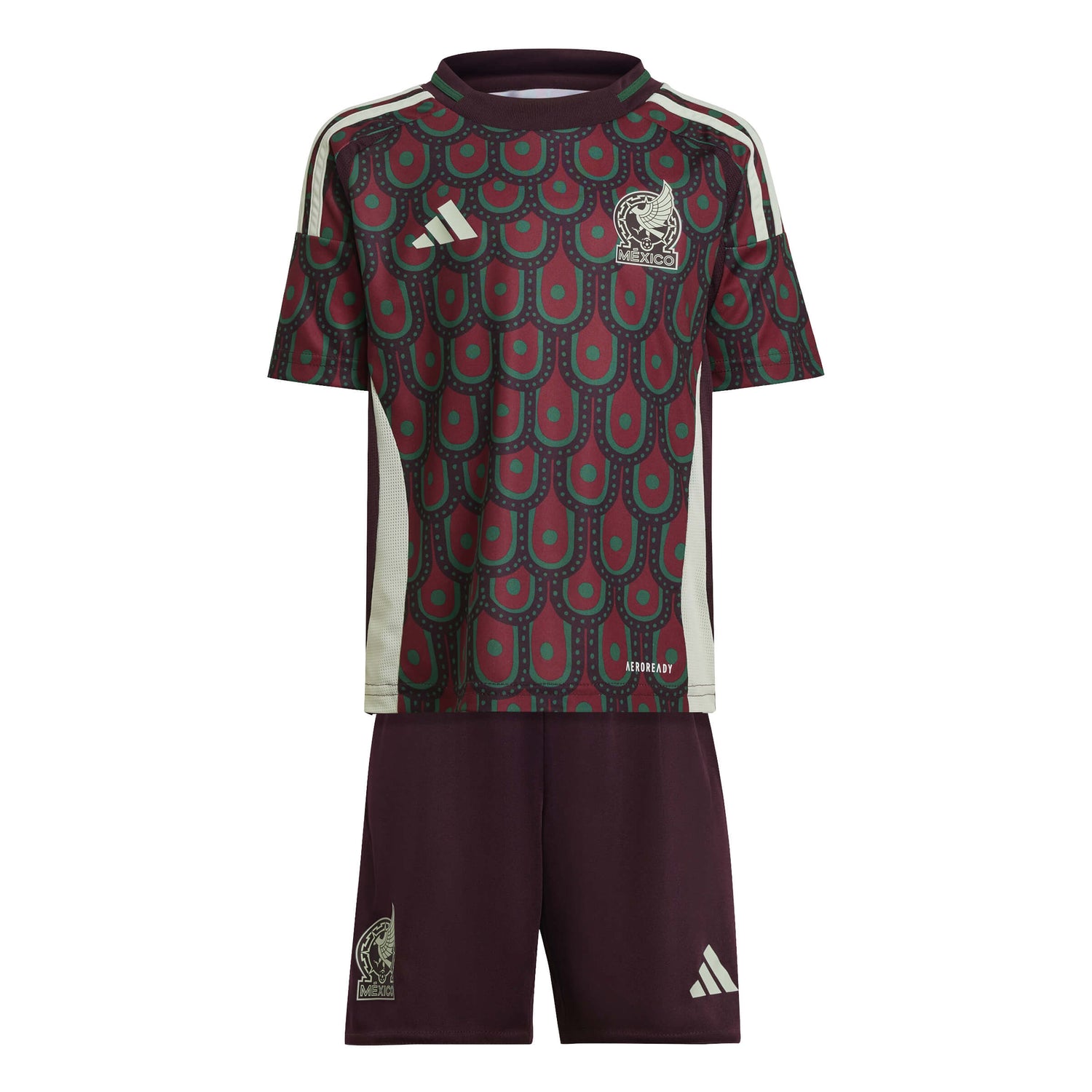 adidas 2024-25 Mexico Mini Kit Stadium Home Jersey (Set - Front)