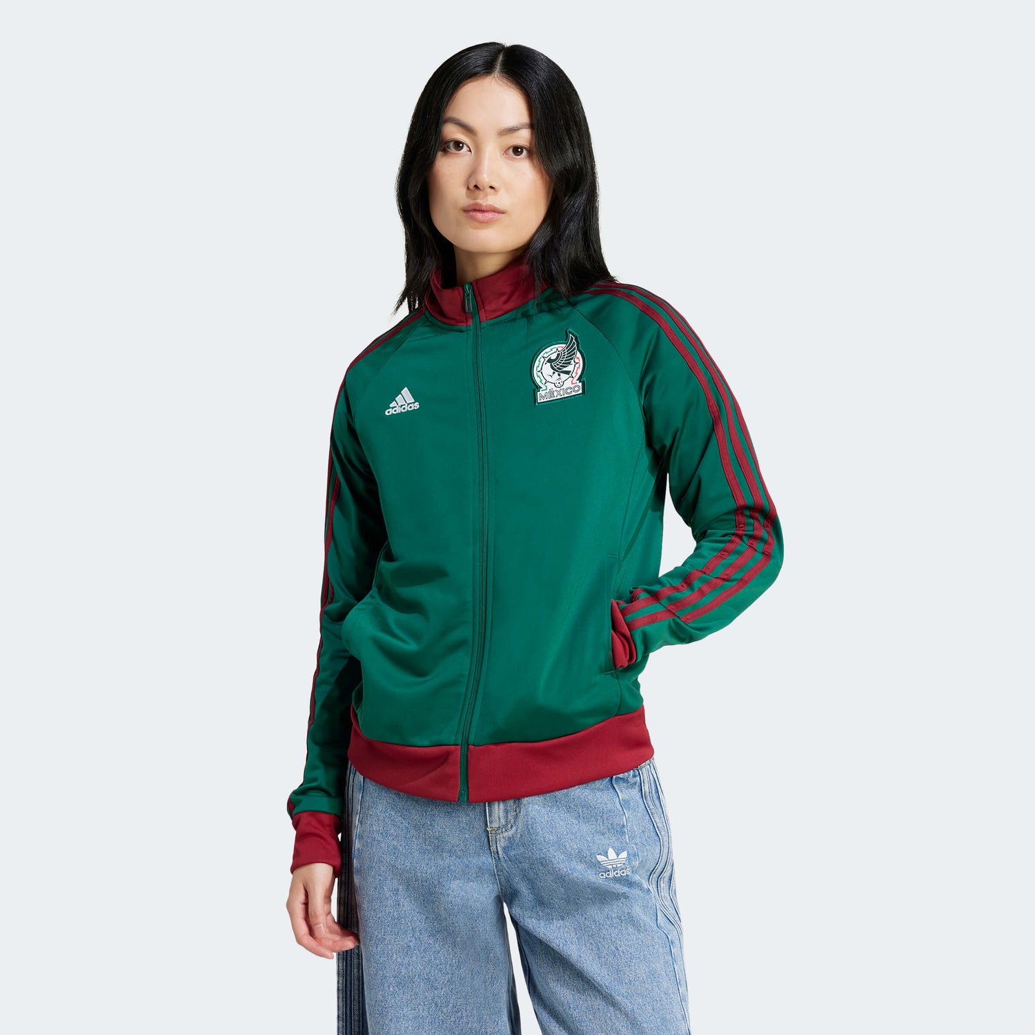 adidas 2024-25 Mexico Women's DNA Track Top Jacket (Model - Front)