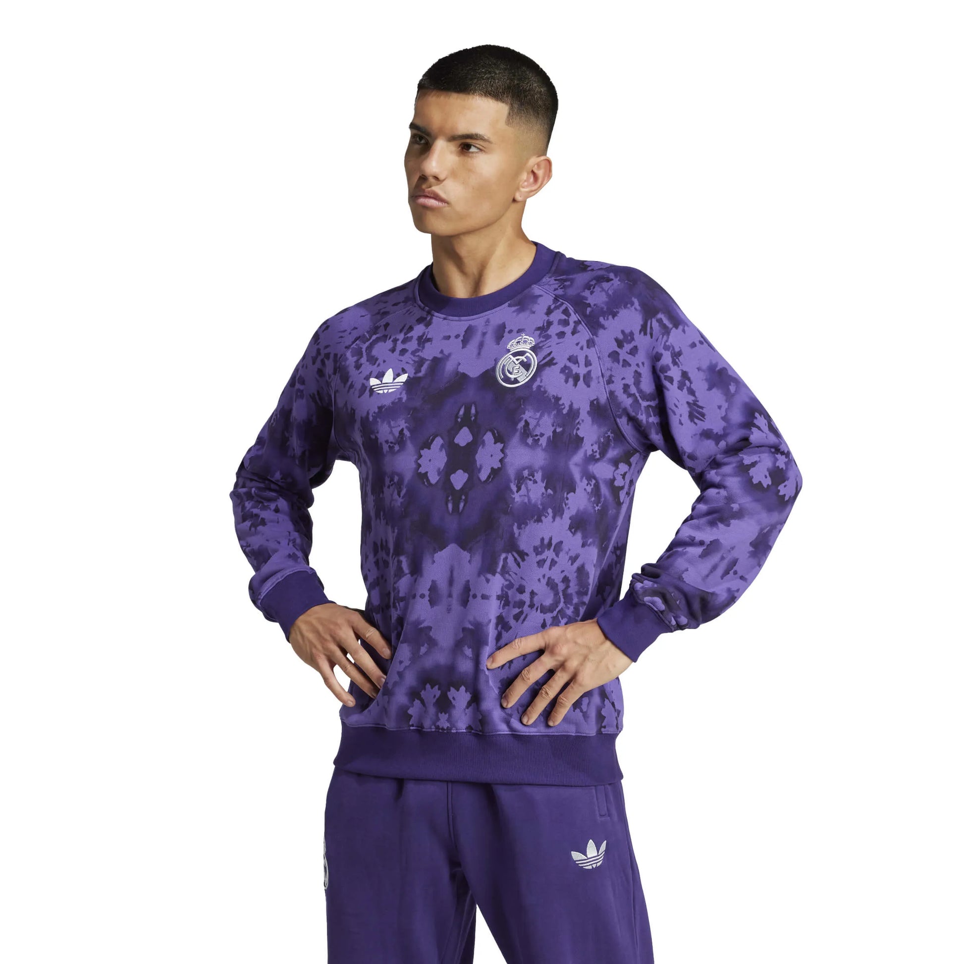 adidas 2024-25 Real Madrid Men's CNY Crewneck Sweatshirt (Model - Front)