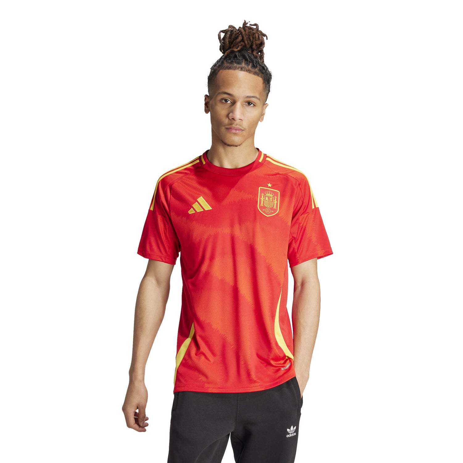 adidas 2024-25 Spain Men's Home Stadium Home Jersey (Model - Front)