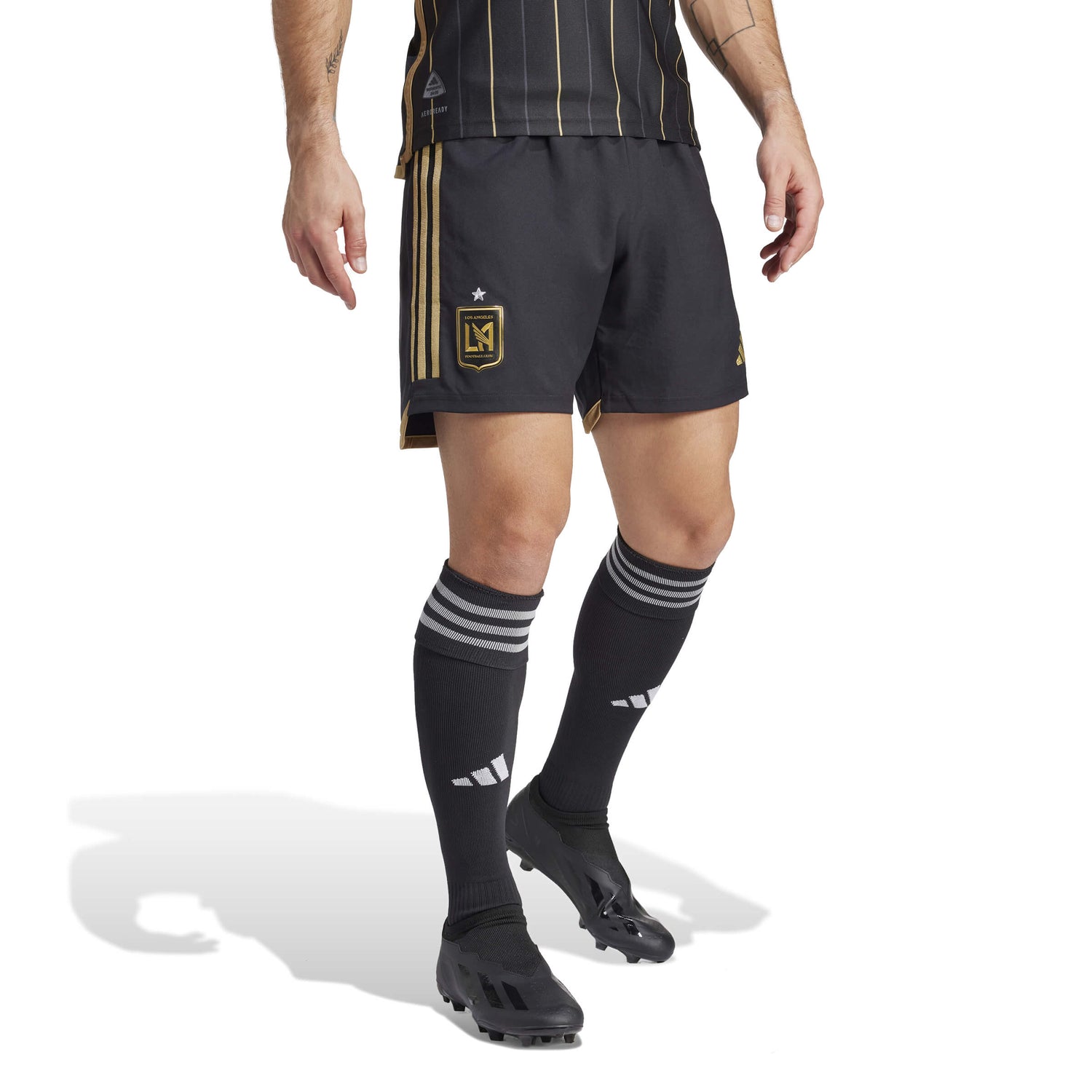 adidas 2024 LAFC Men's Authentic Home Shorts (Model - Front)