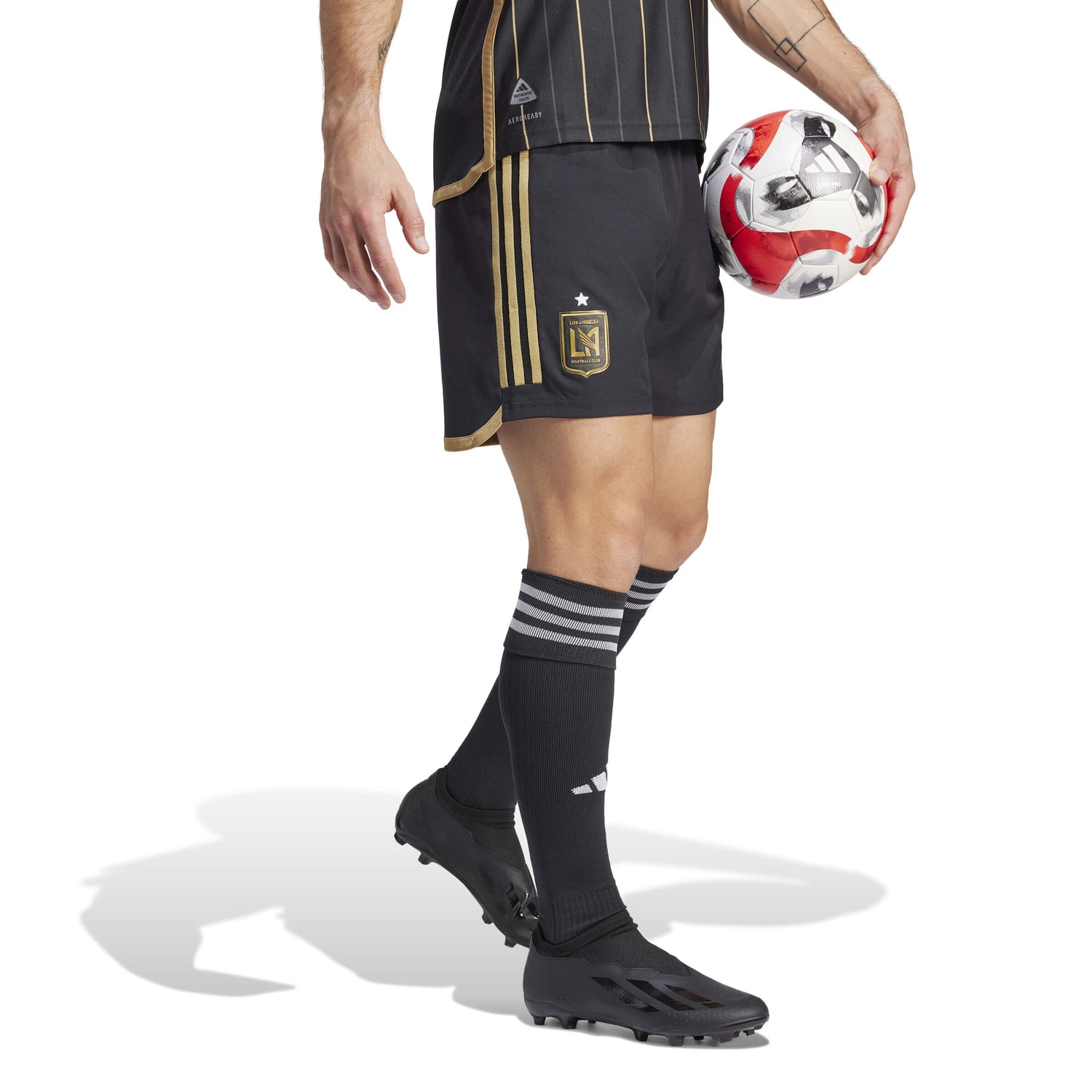 adidas 2024 LAFC Men's Authentic Home Shorts (Model - Side)