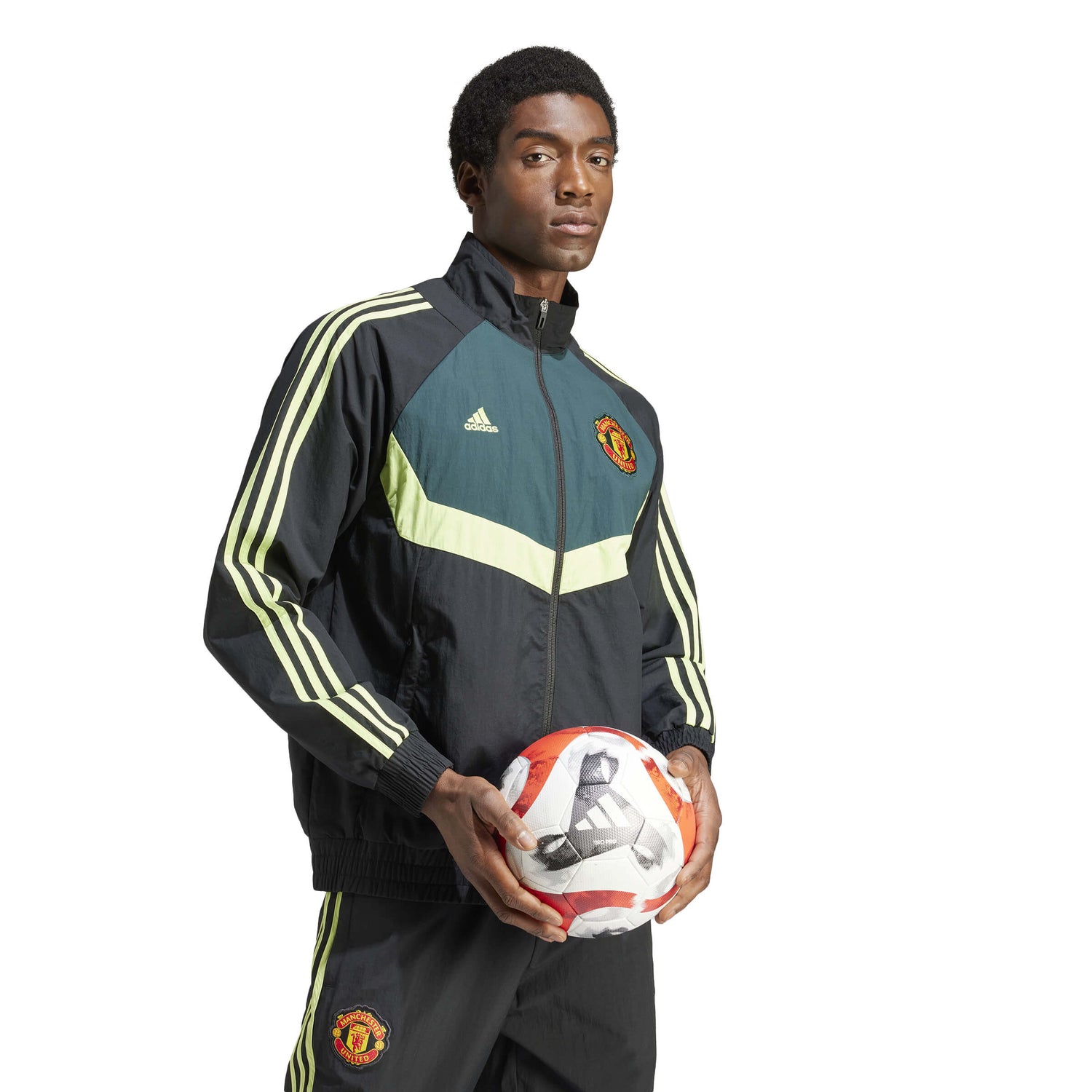 adidas 2024 Manchester United Men's Woven Track Top (Model - Side)