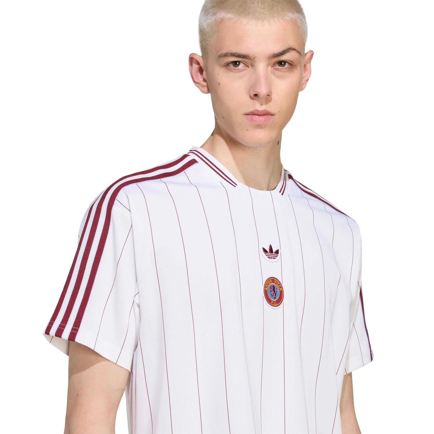 adidas 2025-25 Aston Villa Men's Icon Soccer Jersey (Detail 1)