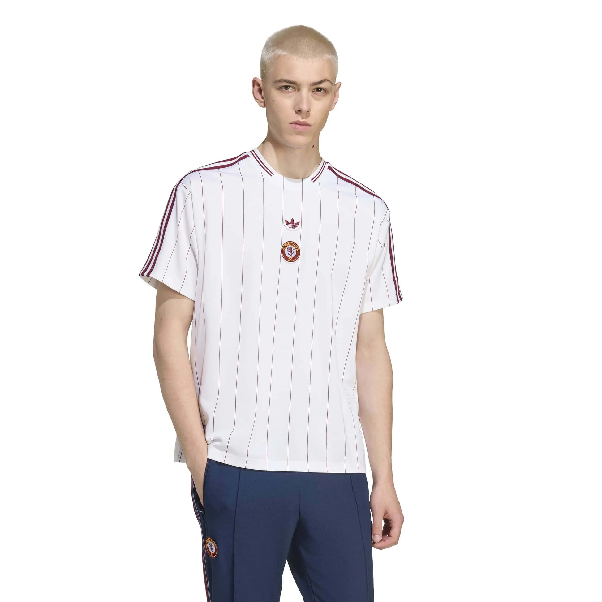 adidas 2025-25 Aston Villa Men's Icon Soccer Jersey (Model - Front)