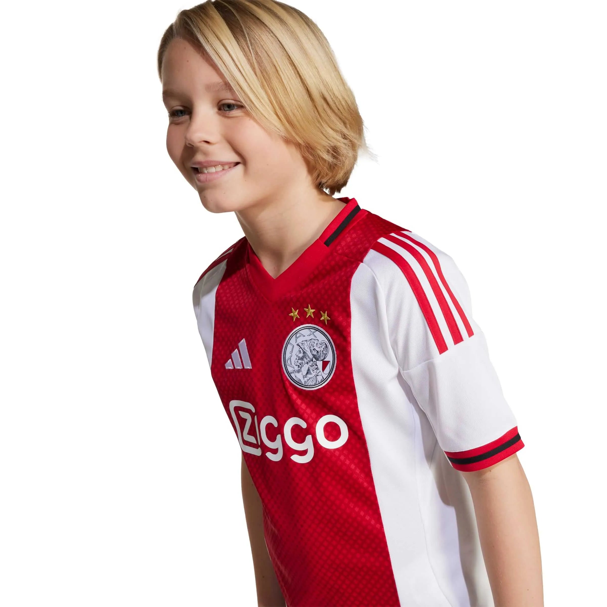 adidas 2025-26 Ajax Youth Stadium Home Soccer Jersey (Detail 1)
