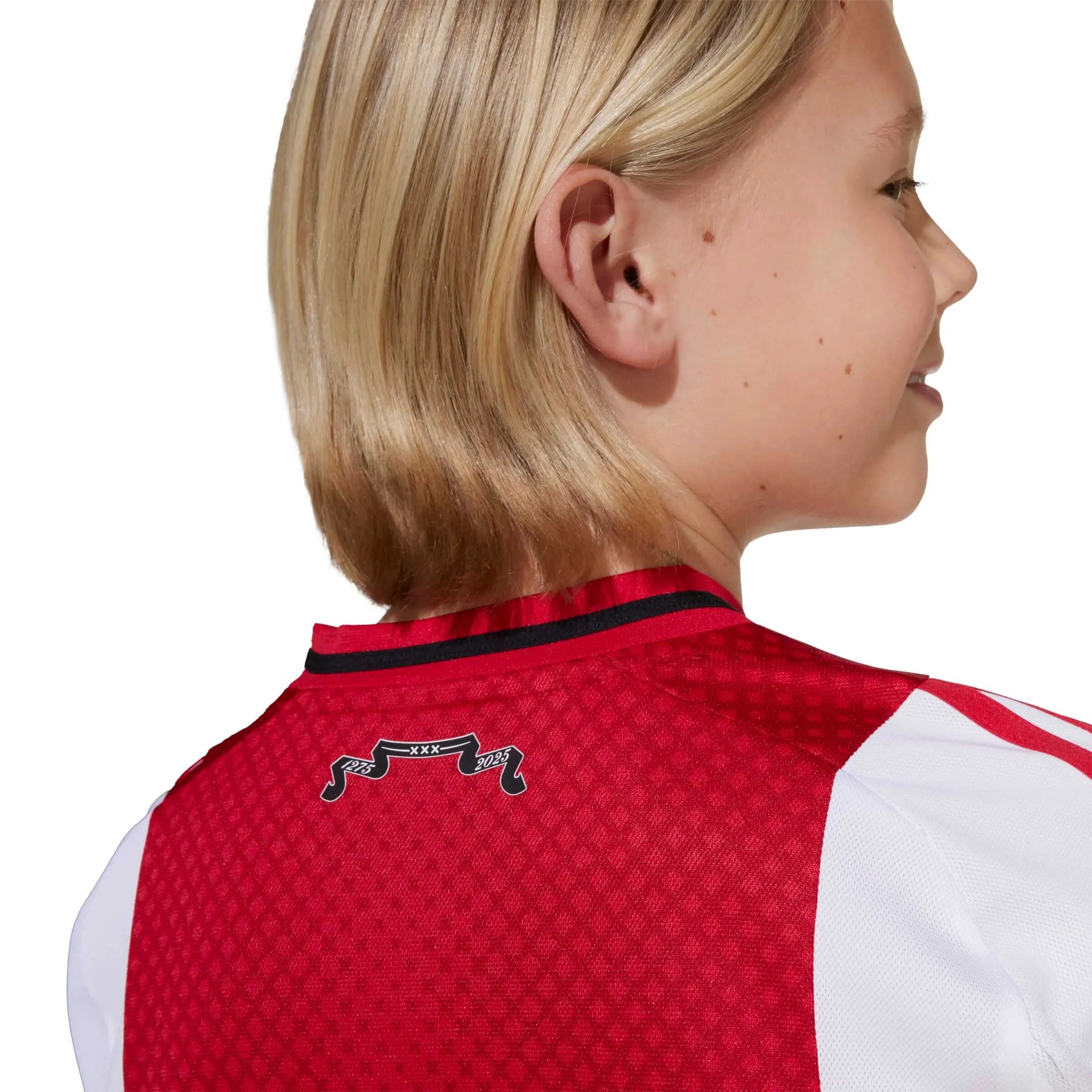 adidas 2025-26 Ajax Youth Stadium Home Soccer Jersey (Detail 2)