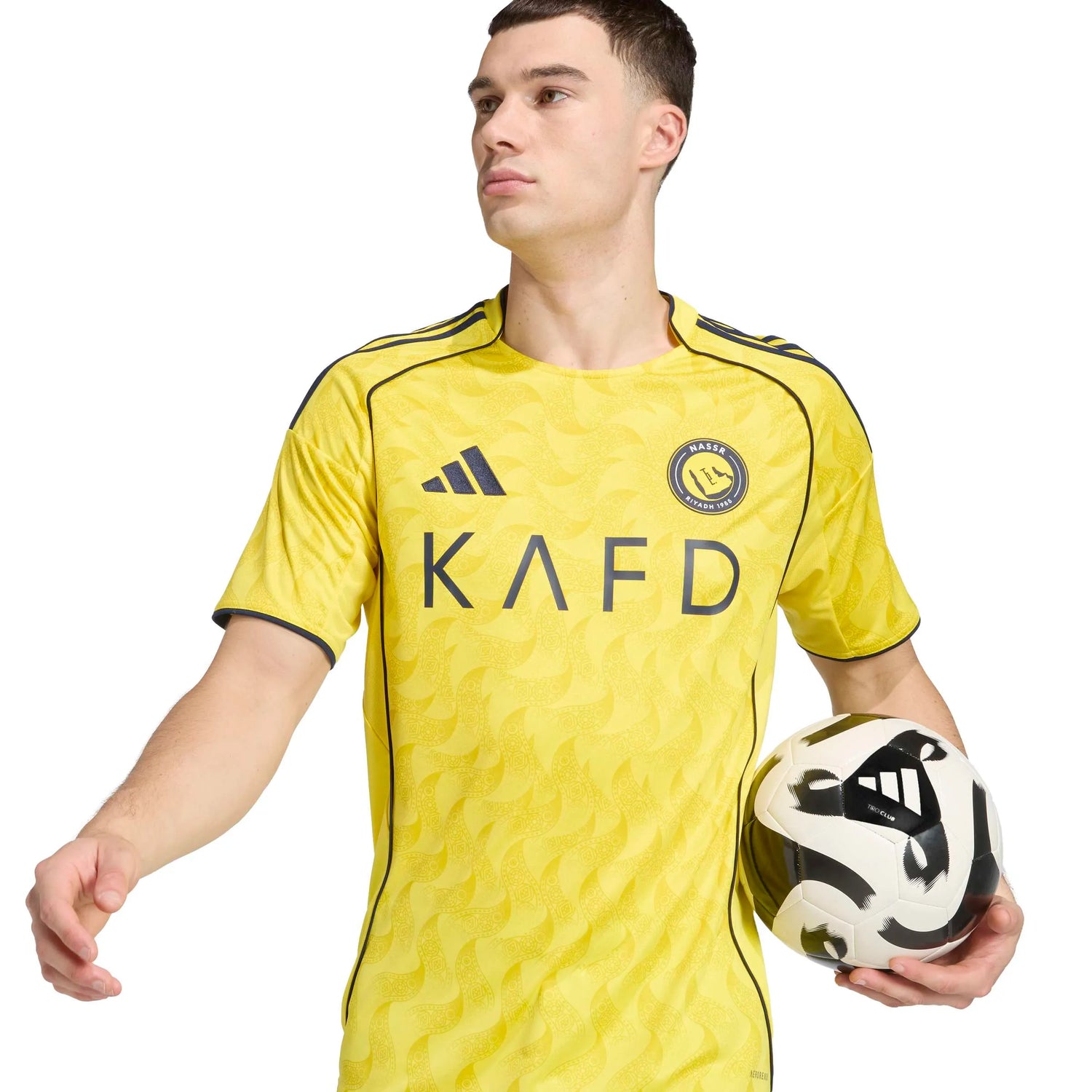 adidas 2025-26 Al Nassr Men's Stadium Home Ronaldo #7 Soccer Jersey (Detail 1)
